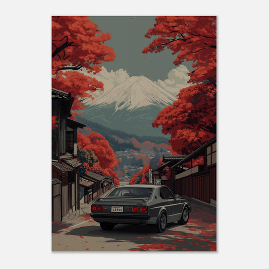 MYSTBIT ART | Retro Fuji Adventure Art Print Wall Art