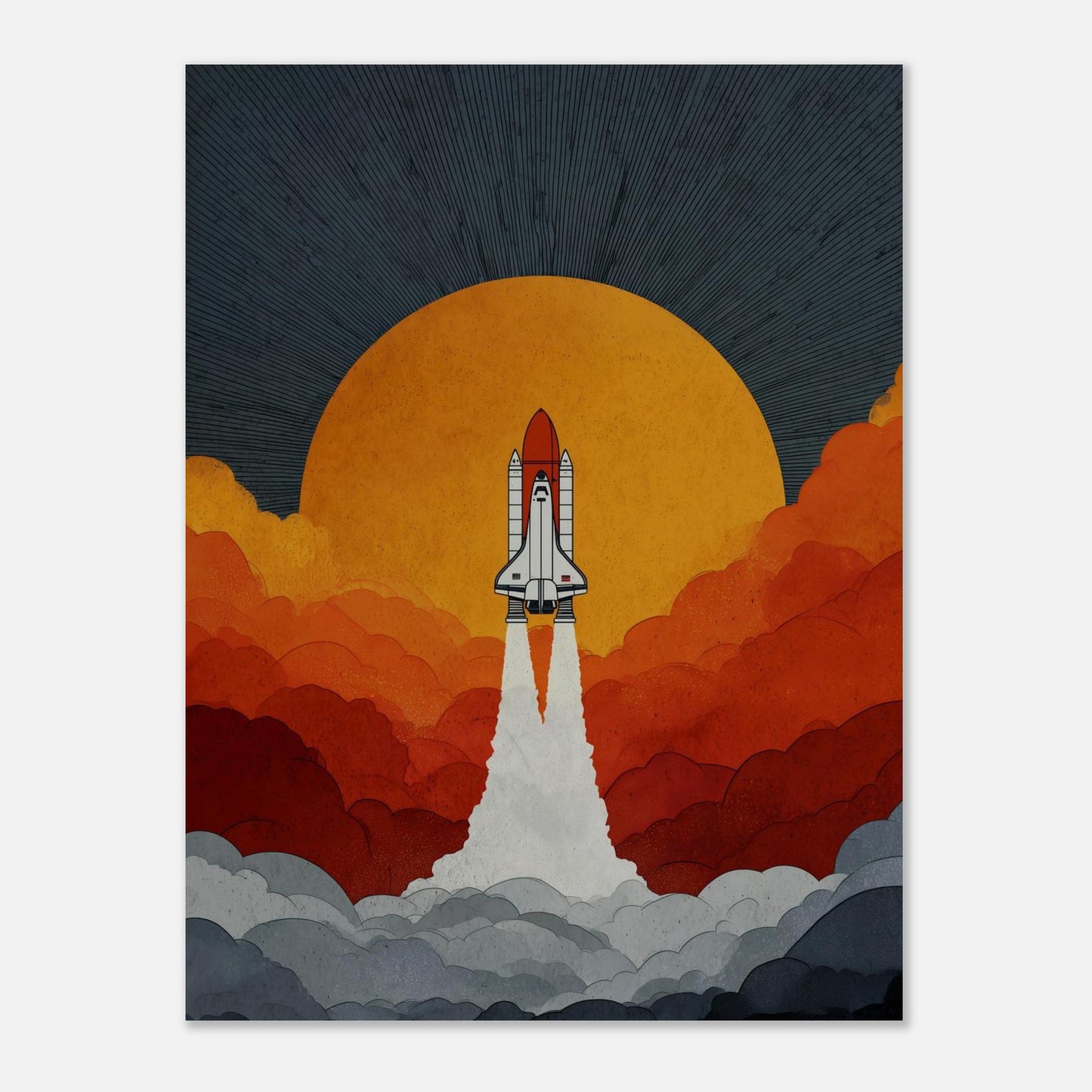 MYSTBIT ART | Retro Ignition Art Print Wall Art