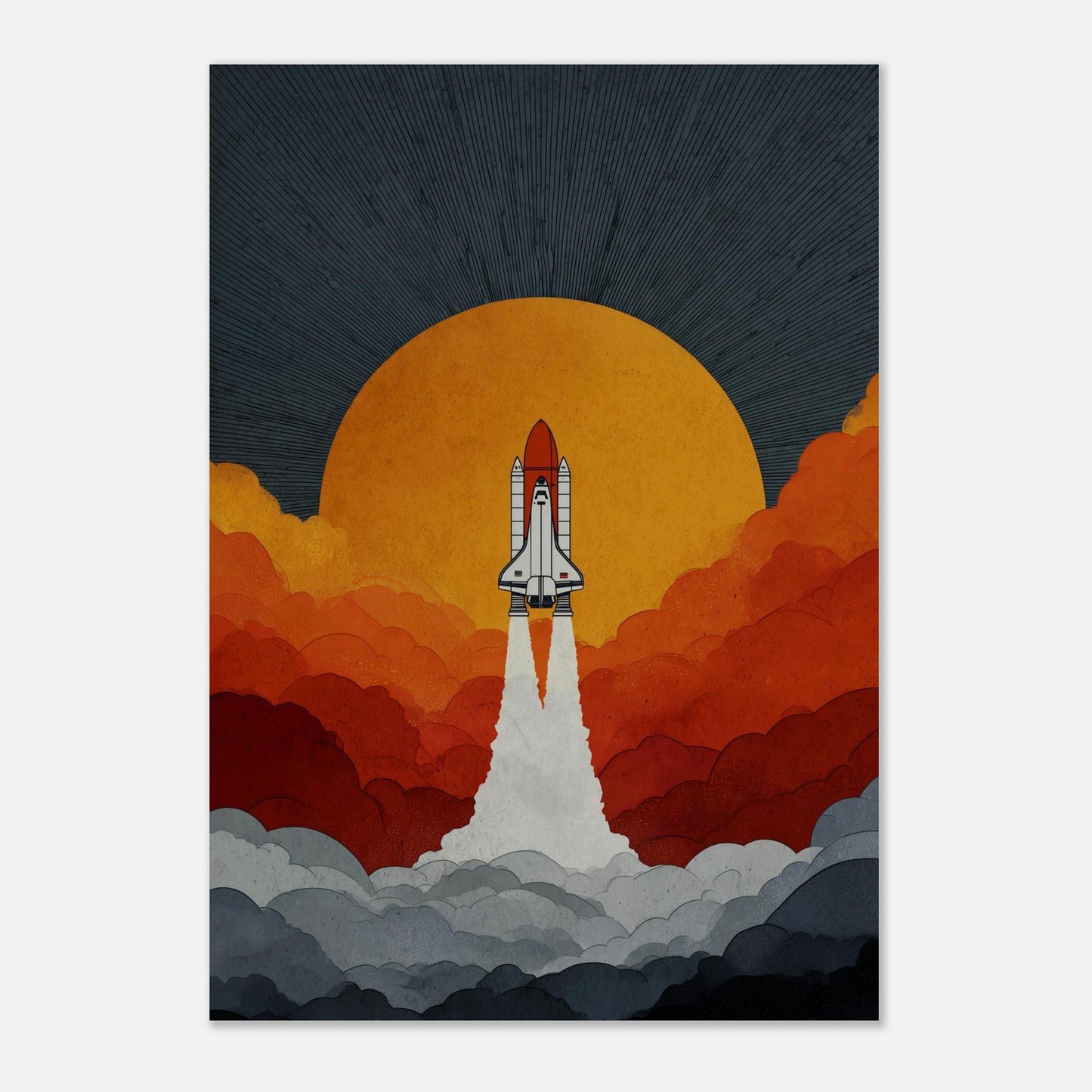 MYSTBIT ART | Retro Ignition Art Print Wall Art