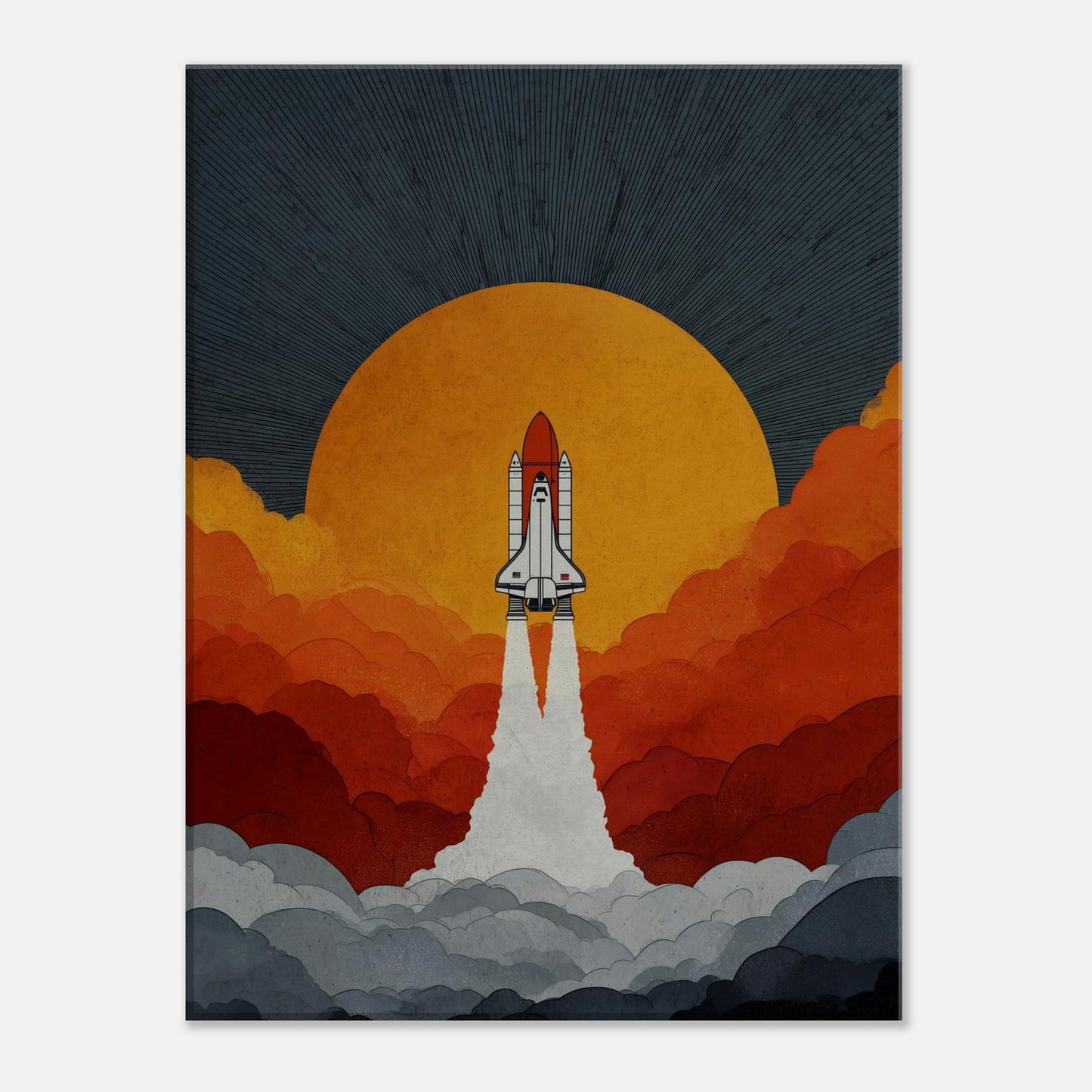 MYSTBIT ART | Retro Ignition Canvas Print Wall Art