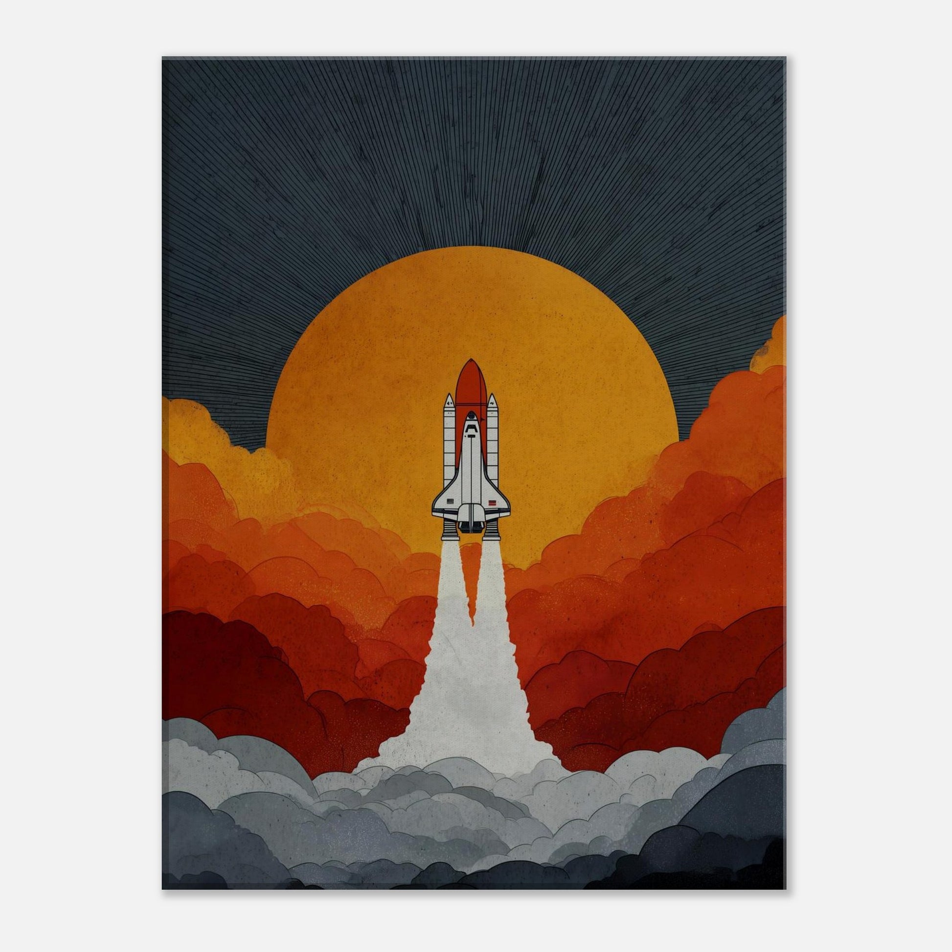 MYSTBIT ART | Retro Ignition Canvas Print Wall Art