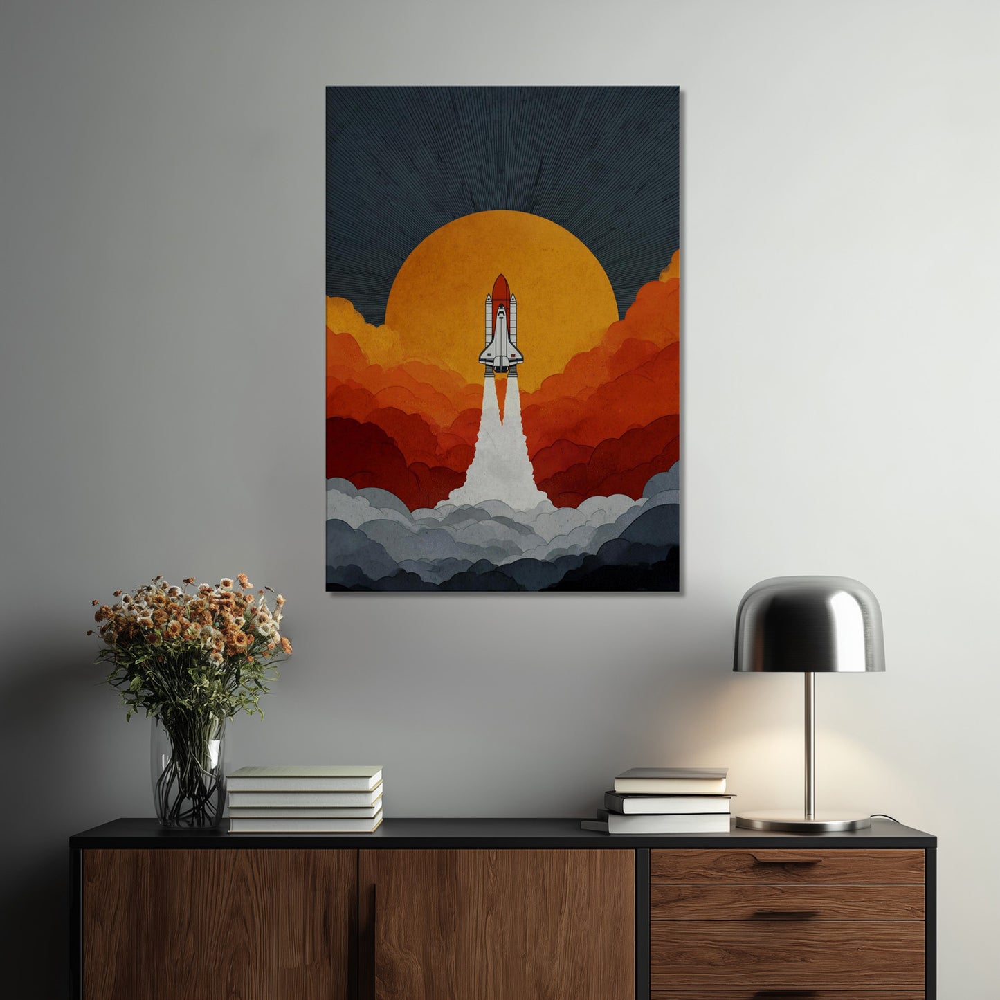 MYSTBIT ART | Retro Ignition Canvas Print Wall Art