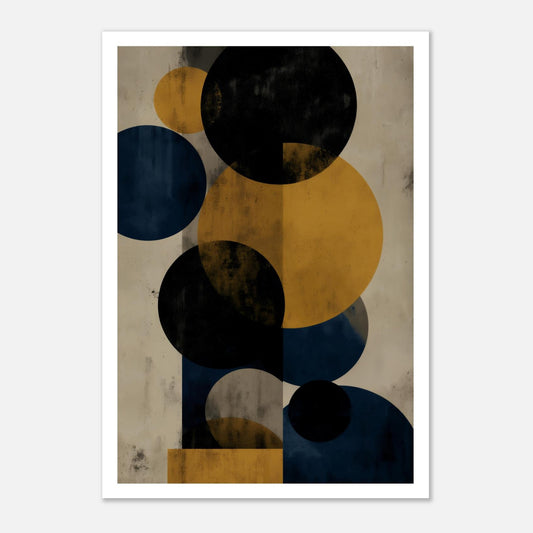 MYSTBIT ART | Retro Shadow Circles Art Print Wall Art