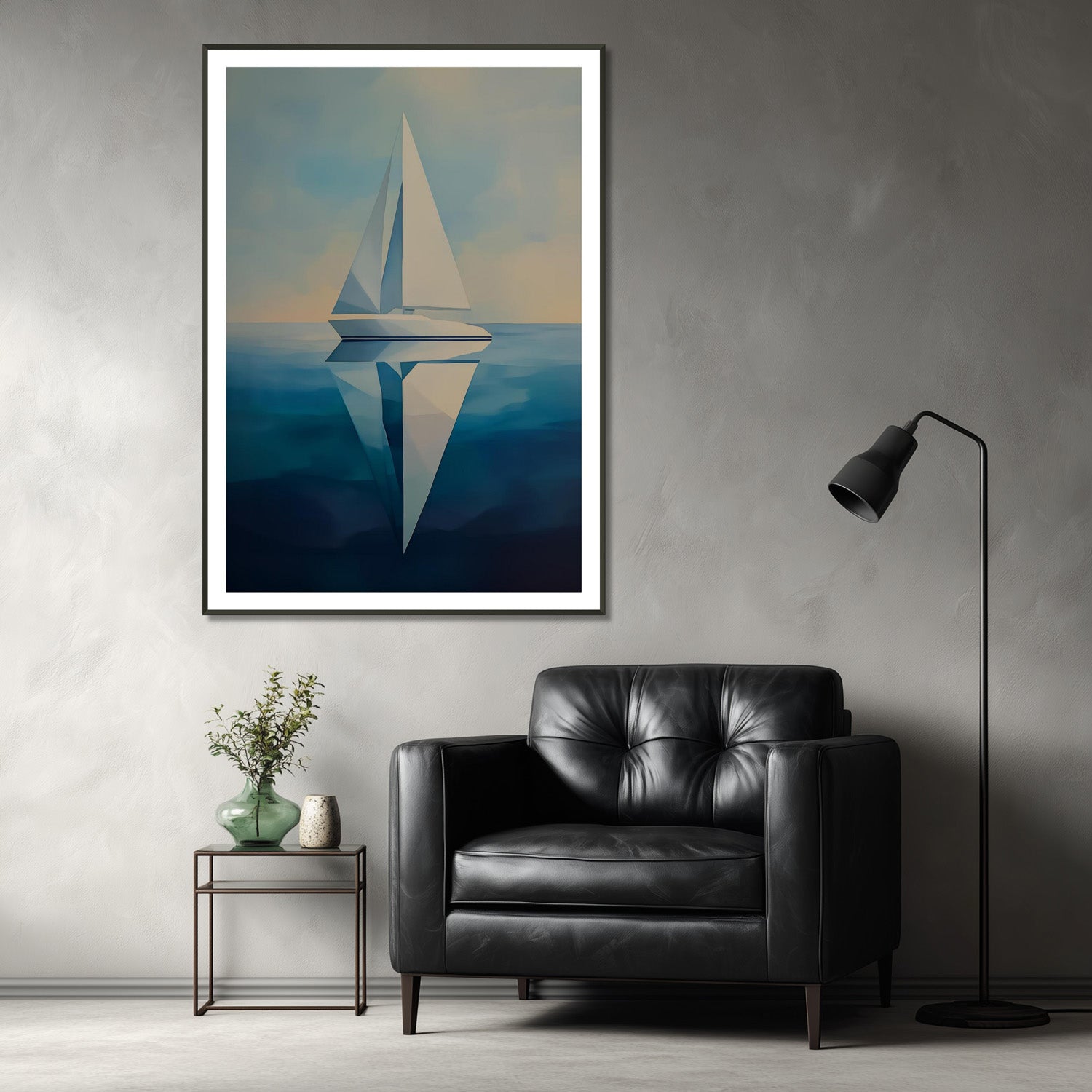 MYSTBIT ART | Sailing Geometry Art Print Wall Art