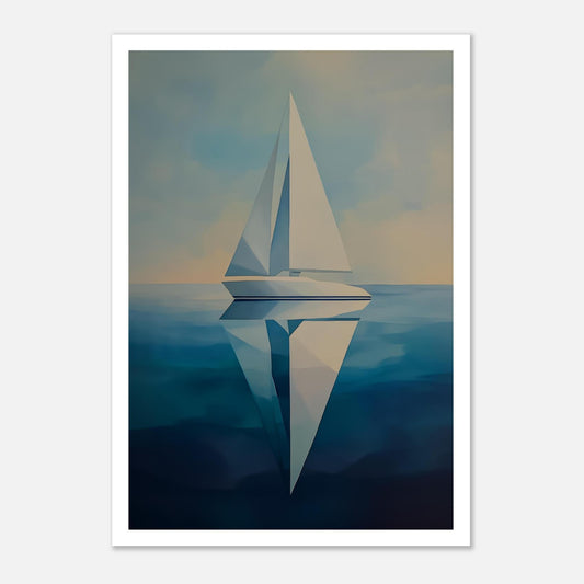 MYSTBIT ART | Sailing Geometry Art Print Wall Art