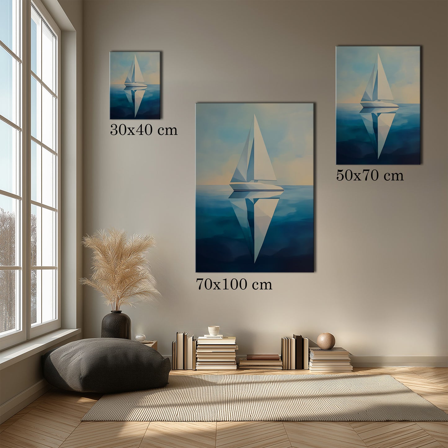 MYSTBIT ART | Sailing Geometry Canvas Print Wall Art
