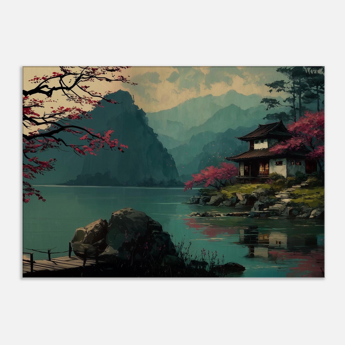 MYSTBIT ART | Sanctuary in Spring Canvas Print Wall Art