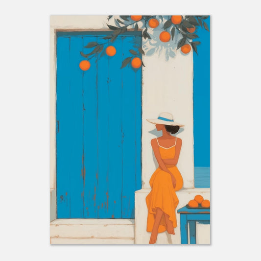 MYSTBIT ART | Santorini Stillness Art Print Wall Art