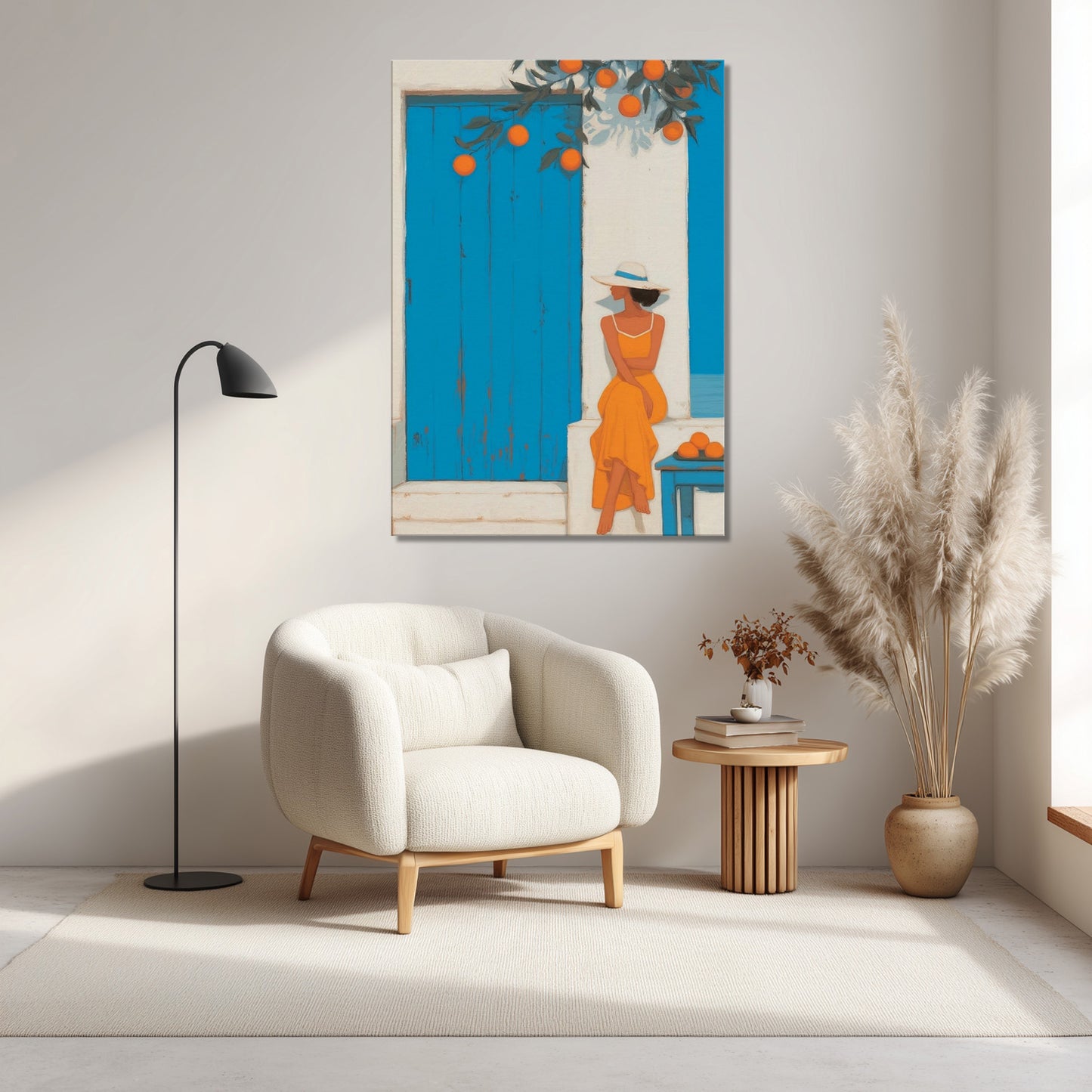 MYSTBIT ART | Santorini Stillness Canvas Print Wall Art