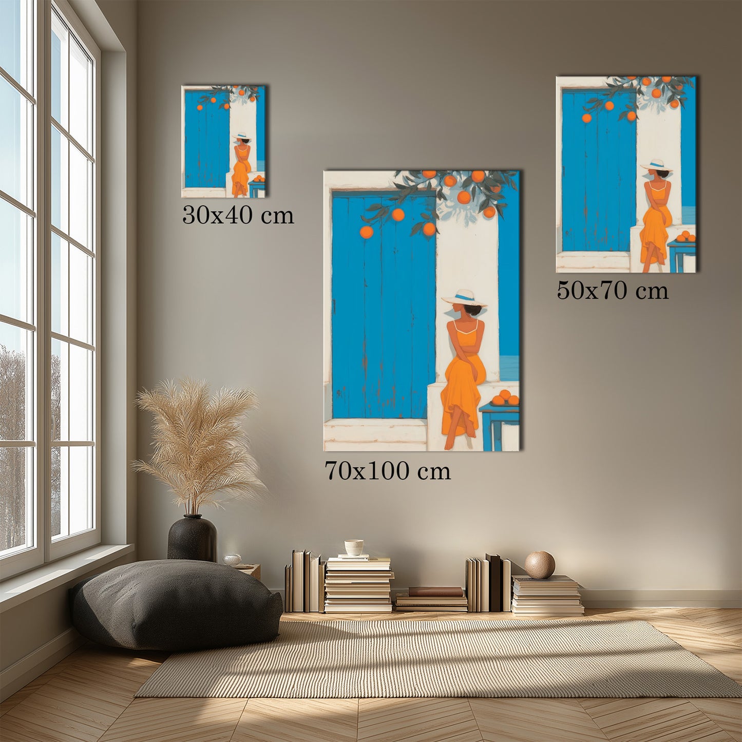 MYSTBIT ART | Santorini Stillness Canvas Print Wall Art