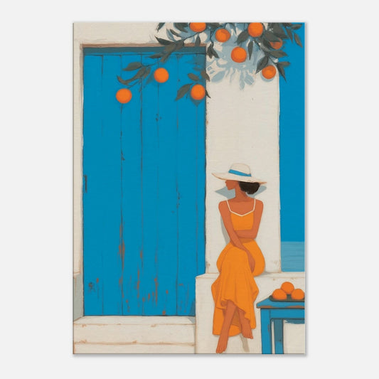 MYSTBIT ART | Santorini Stillness Canvas Print Wall Art