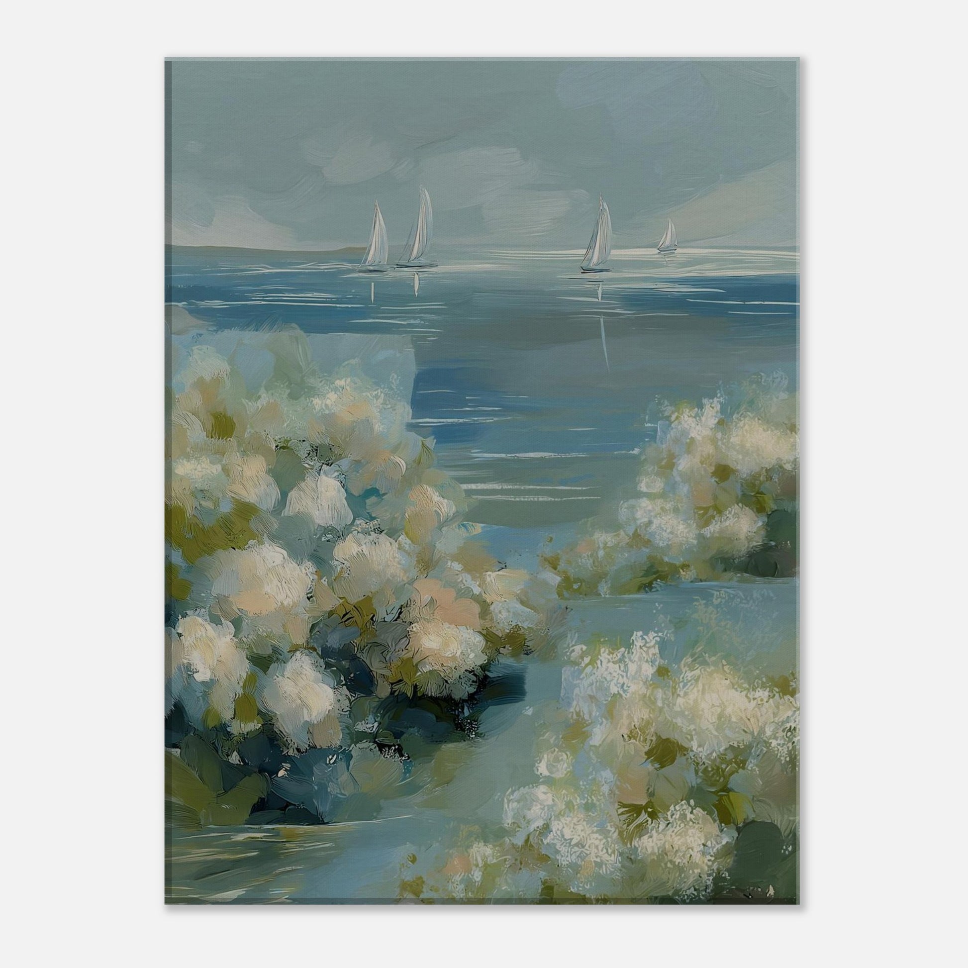 MYSTBIT ART | Sea and Petals Canvas Print Wall Art