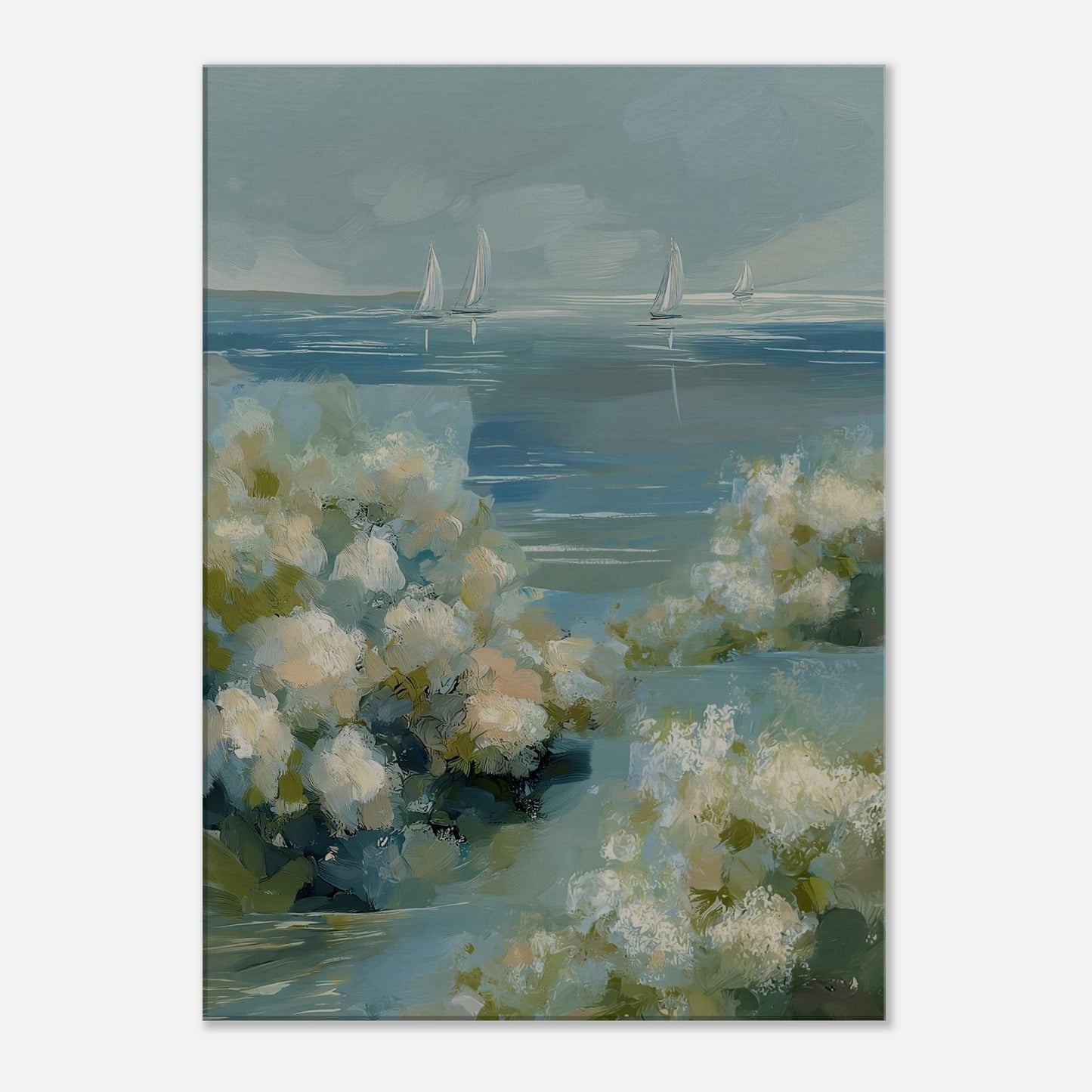 MYSTBIT ART | Sea and Petals Canvas Print Wall Art