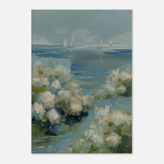 MYSTBIT ART | Sea and Petals Canvas Print Wall Art