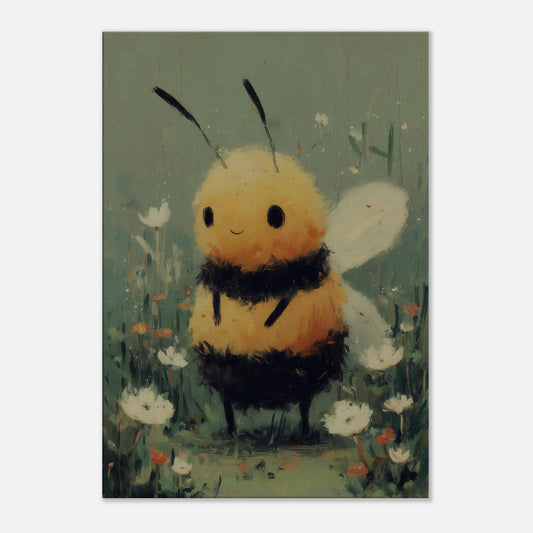 MYSTBIT ART | Smiling Honeybee Canvas Print Wall Art