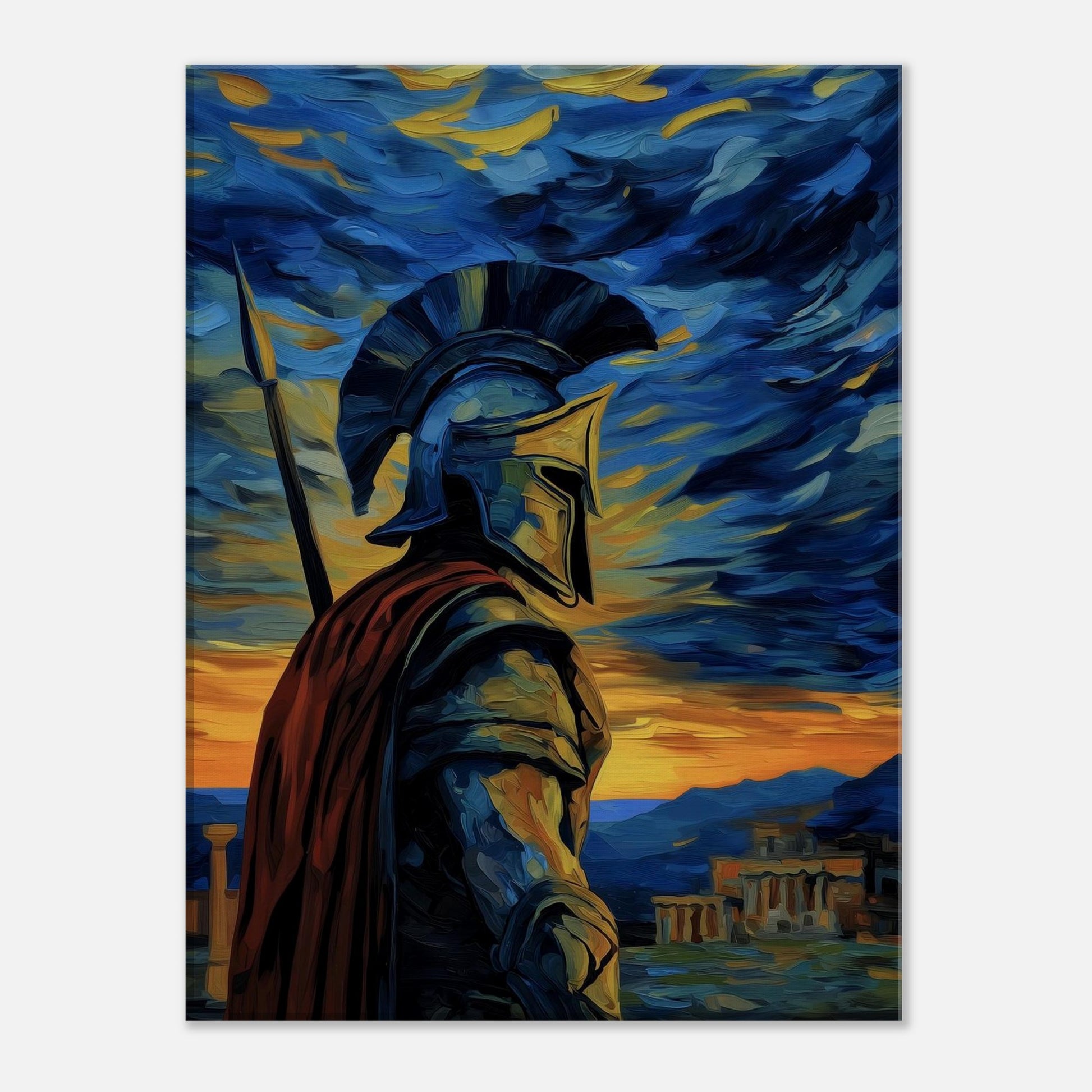 MYSTBIT ART | Spartan Gatekeeper Canvas Print Wall Art