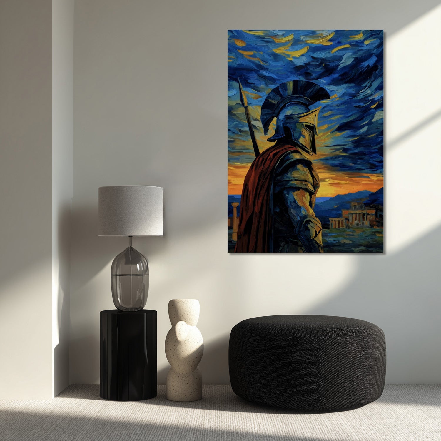 MYSTBIT ART | Spartan Gatekeeper Canvas Print Wall Art