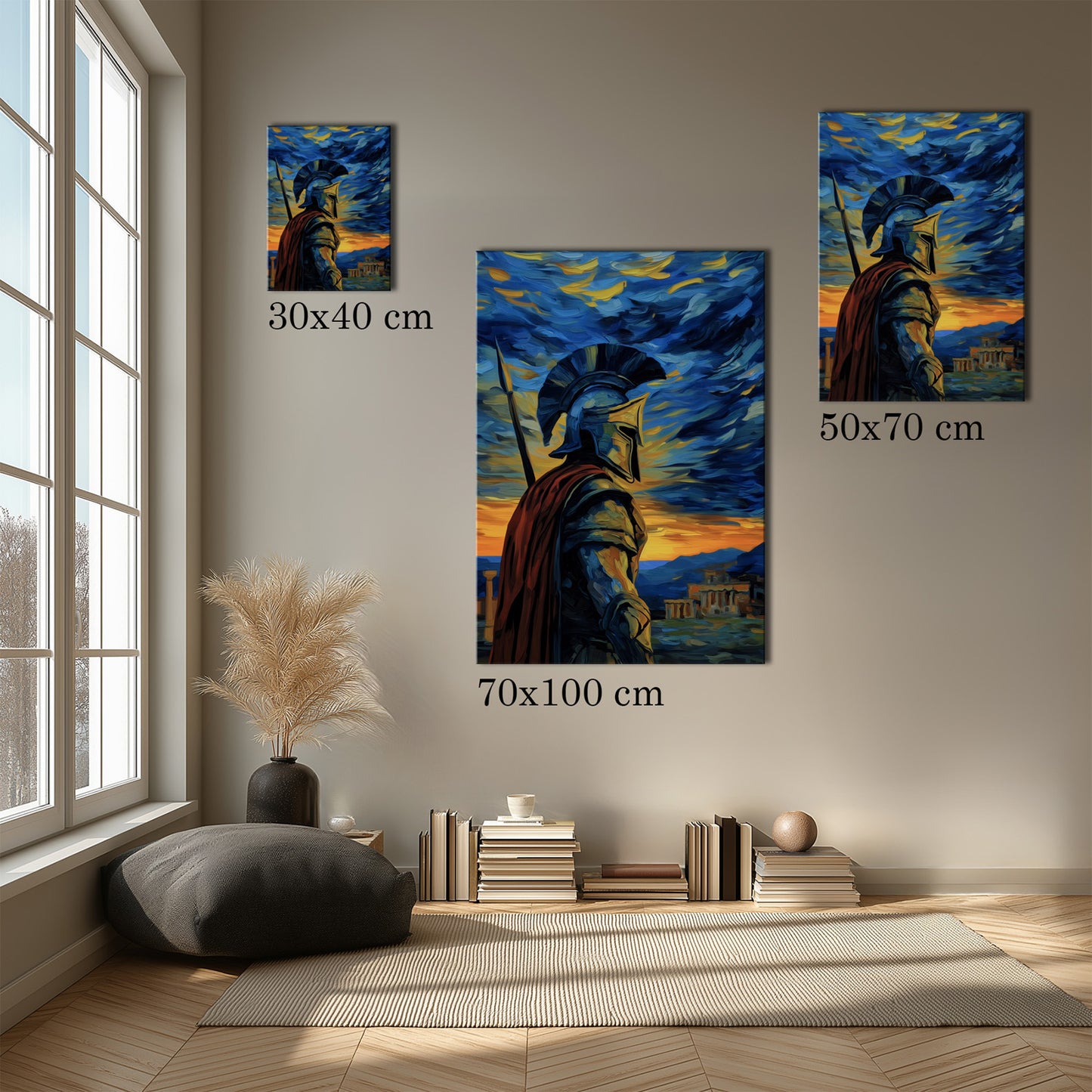 MYSTBIT ART | Spartan Gatekeeper Canvas Print Wall Art