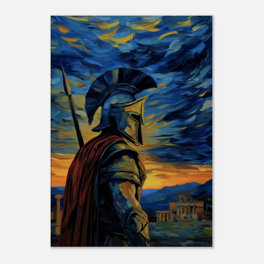 MYSTBIT ART | Spartan Gatekeeper Canvas Print Wall Art