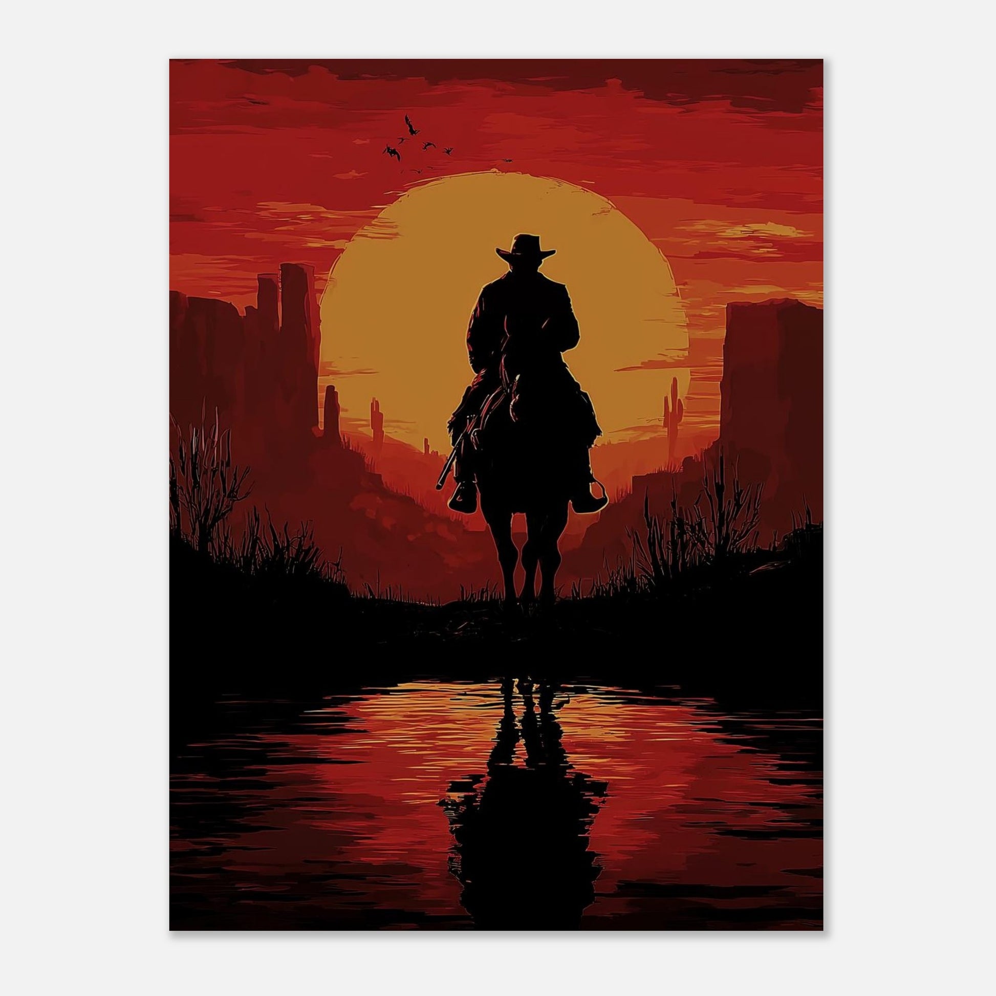MYSTBIT ART | Sunset Outlaw Art Print Wall Art