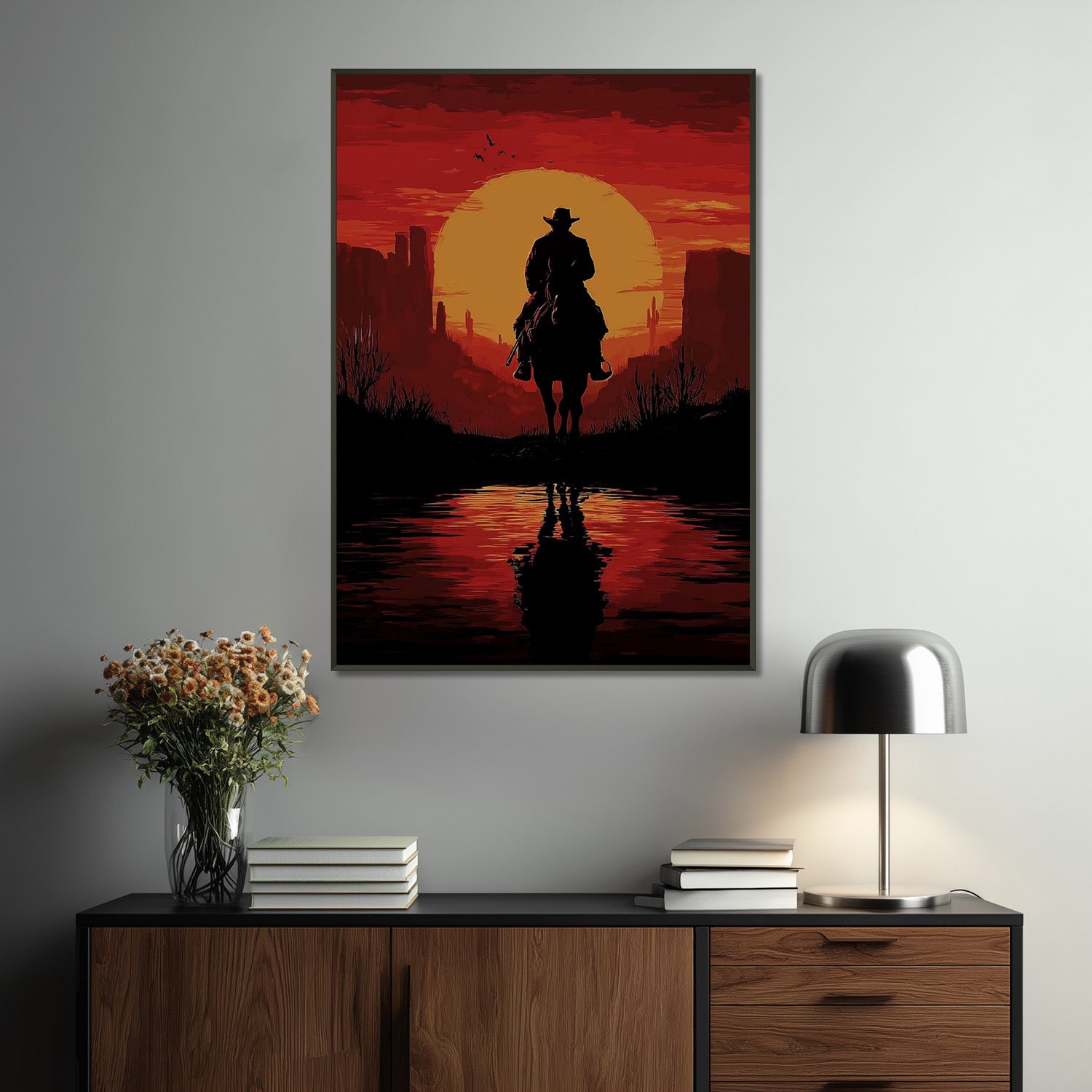 MYSTBIT ART | Sunset Outlaw Art Print Wall Art