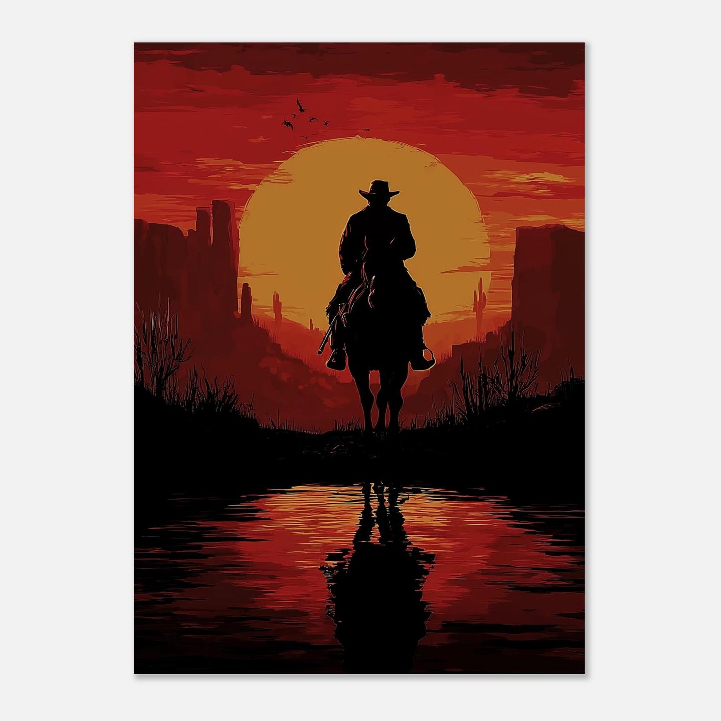 MYSTBIT ART | Sunset Outlaw Art Print Wall Art