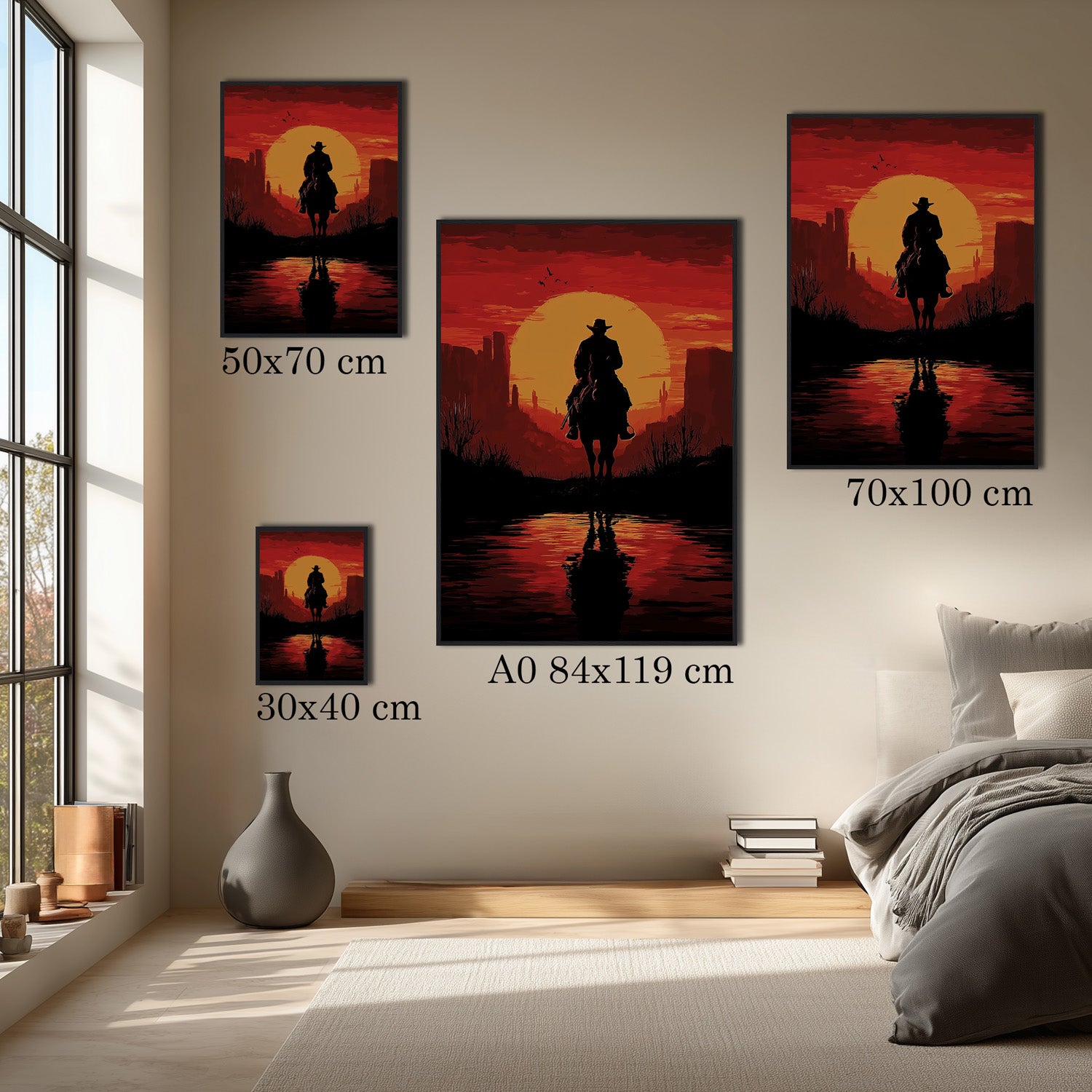 MYSTBIT ART | Sunset Outlaw Art Print Wall Art