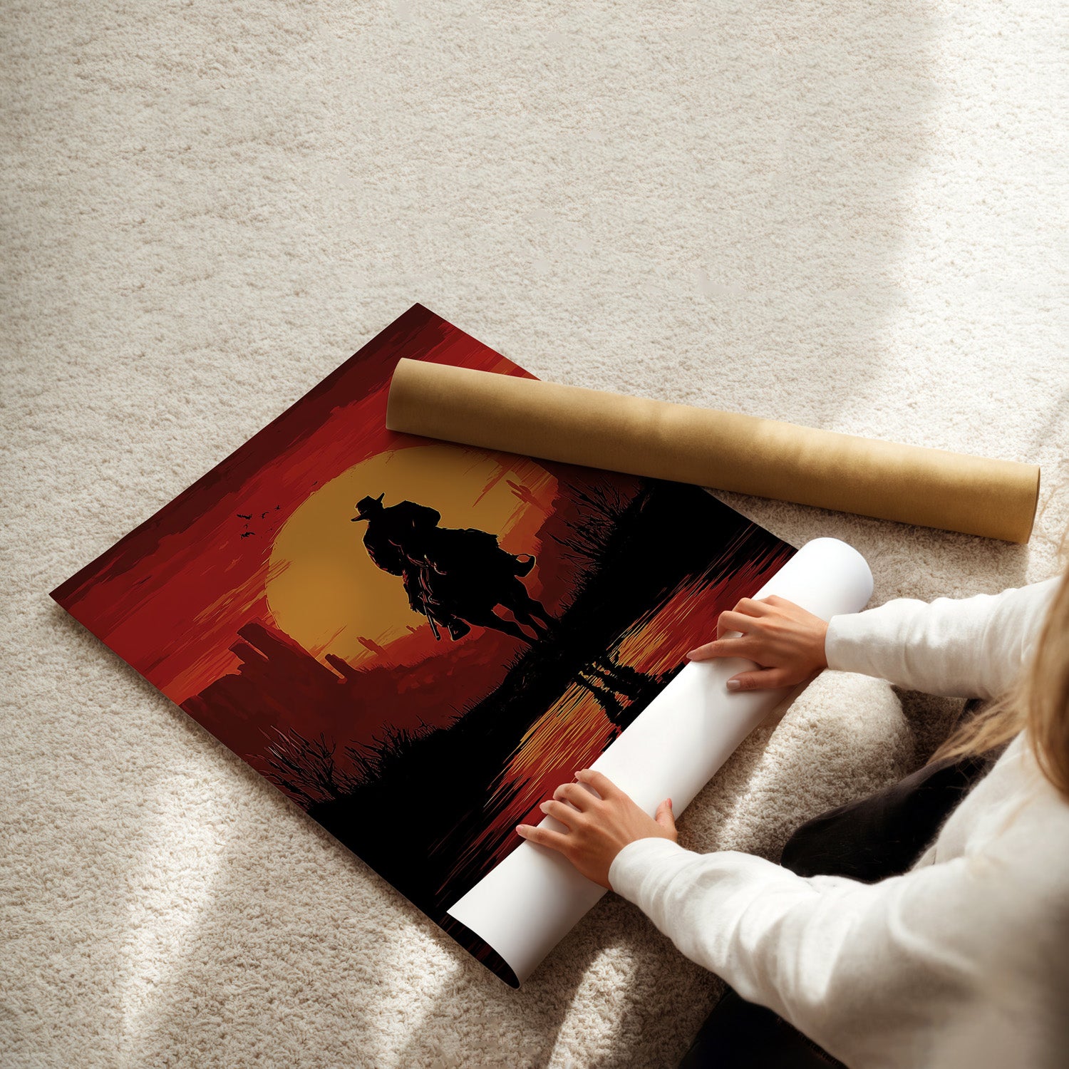 MYSTBIT ART | Sunset Outlaw Art Print Wall Art