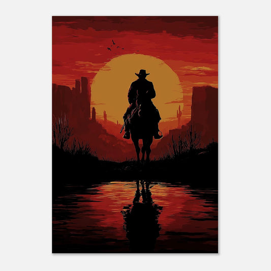 MYSTBIT ART | Sunset Outlaw Art Print Wall Art
