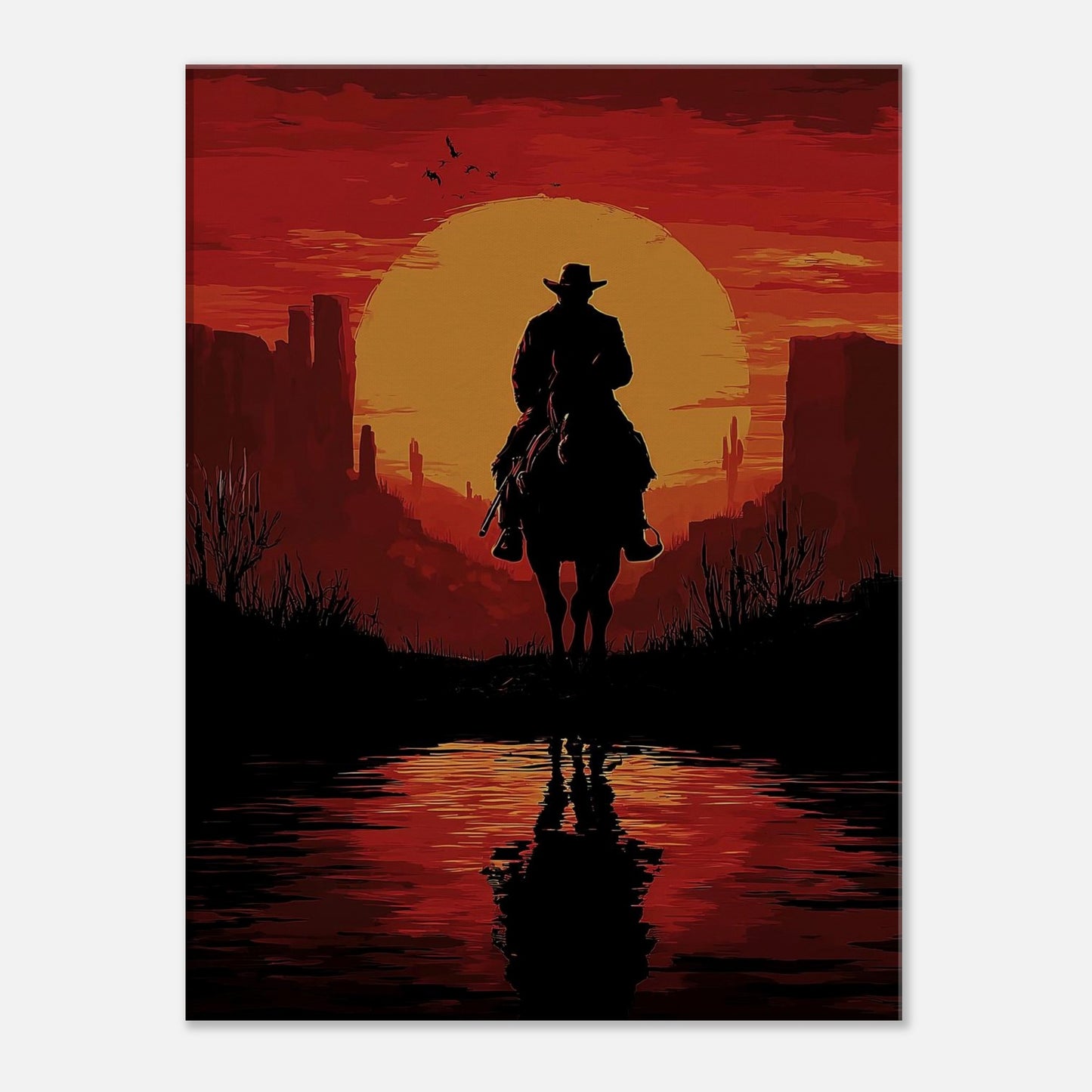 MYSTBIT ART | Sunset Outlaw Canvas Print Wall Art