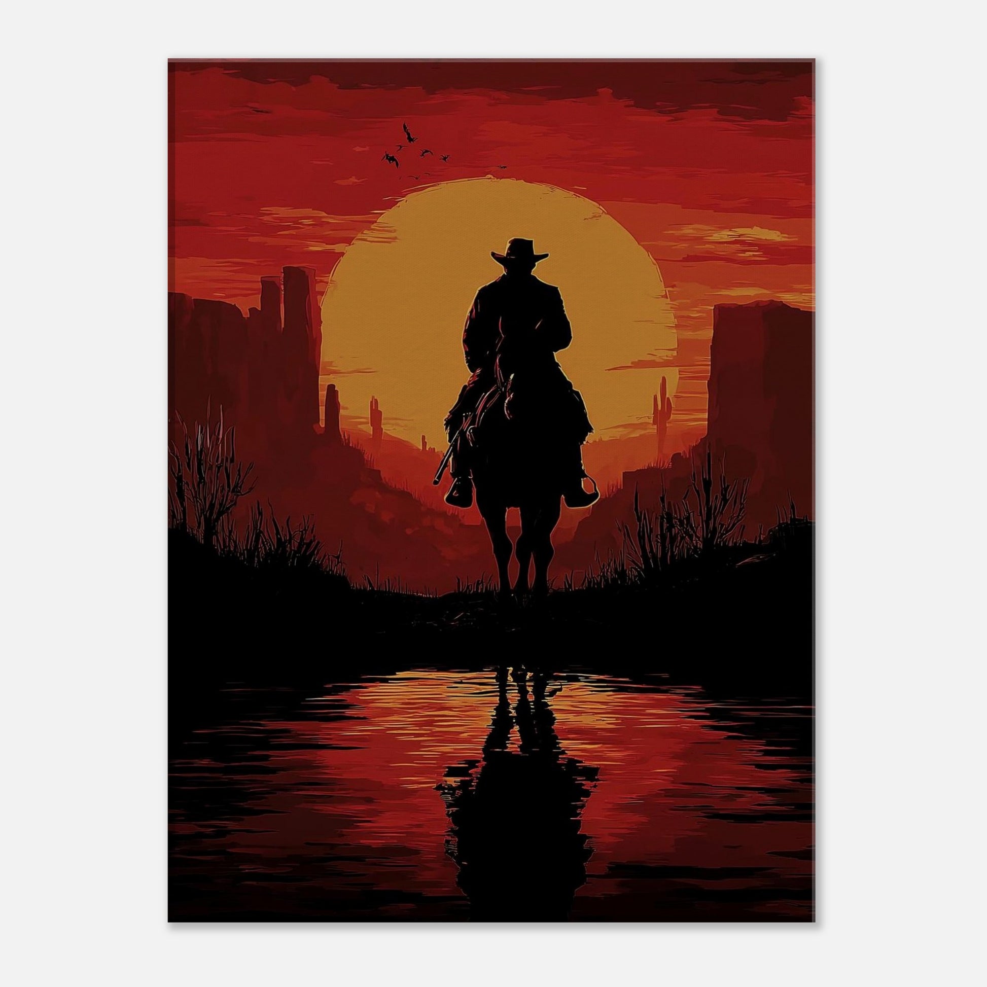 MYSTBIT ART | Sunset Outlaw Canvas Print Wall Art