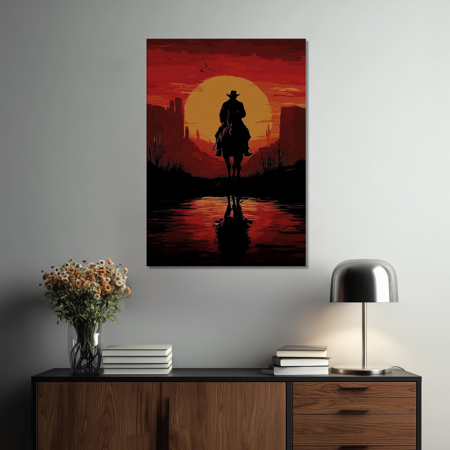 MYSTBIT ART | Sunset Outlaw Canvas Print Wall Art