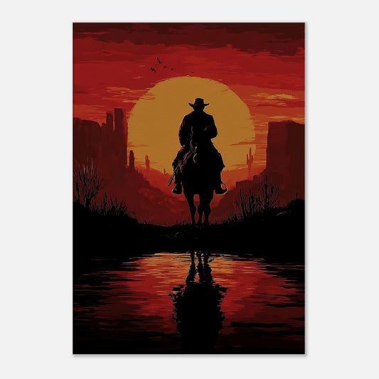 MYSTBIT ART | Sunset Outlaw Canvas Print Wall Art