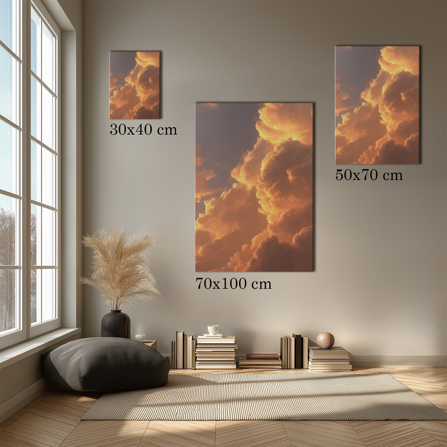 MYSTBIT ART | Sunset in Clouds Canvas Print Wall Art