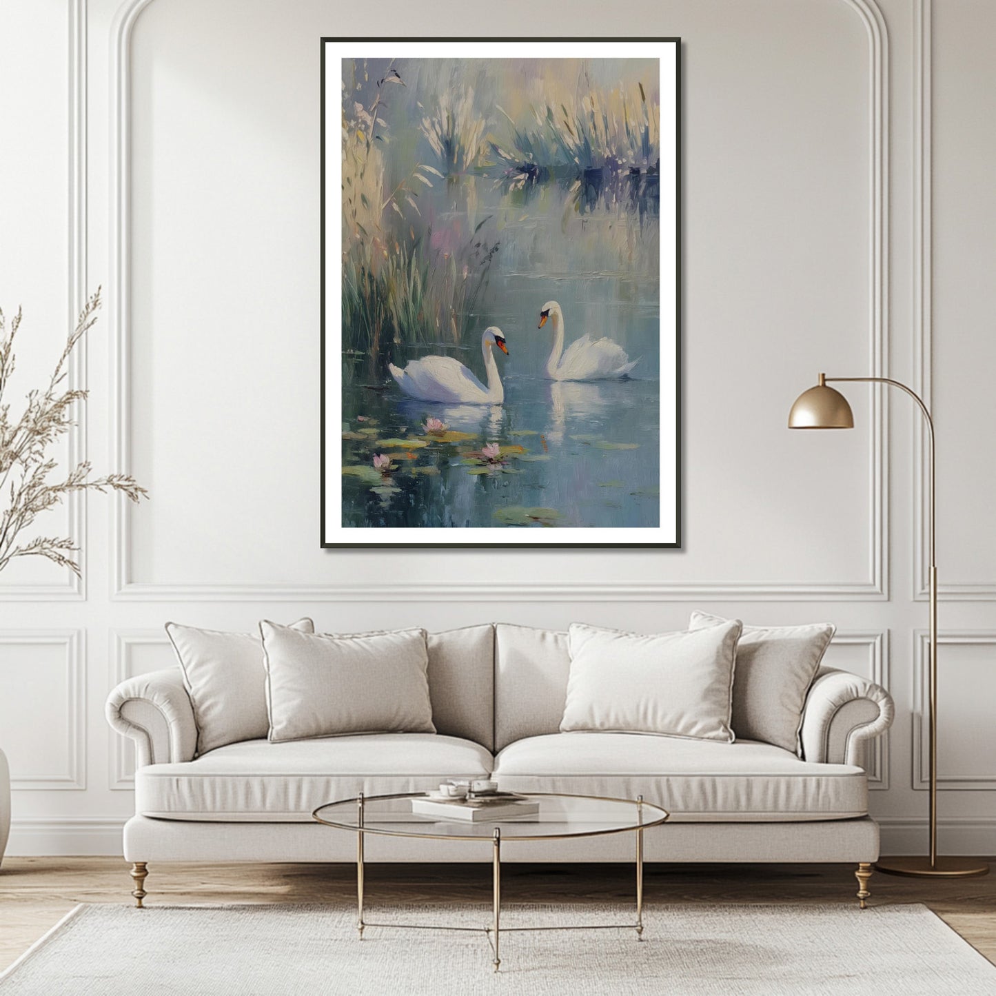 MYSTBIT ART | Swan Serenade Art Print Wall Art