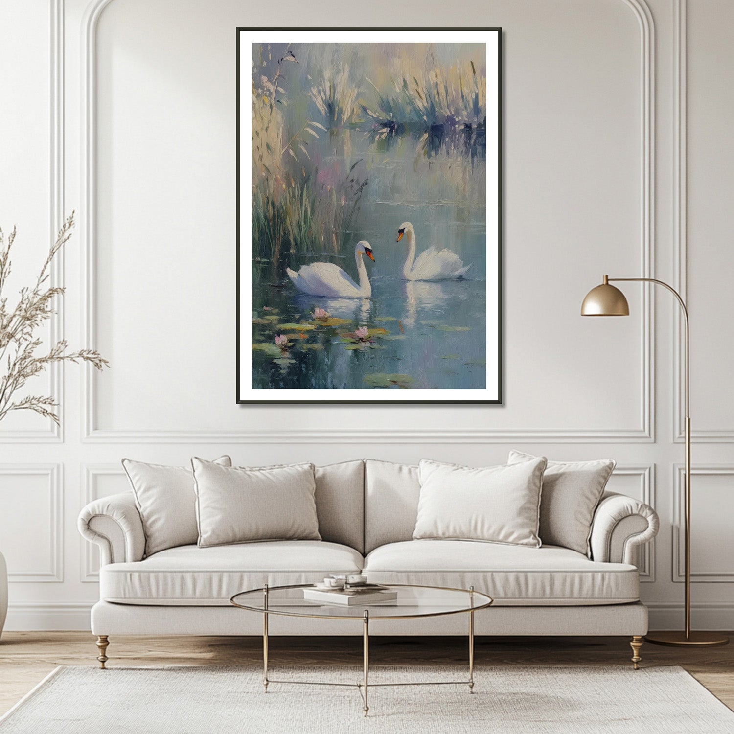 MYSTBIT ART | Swan Serenade Art Print Wall Art