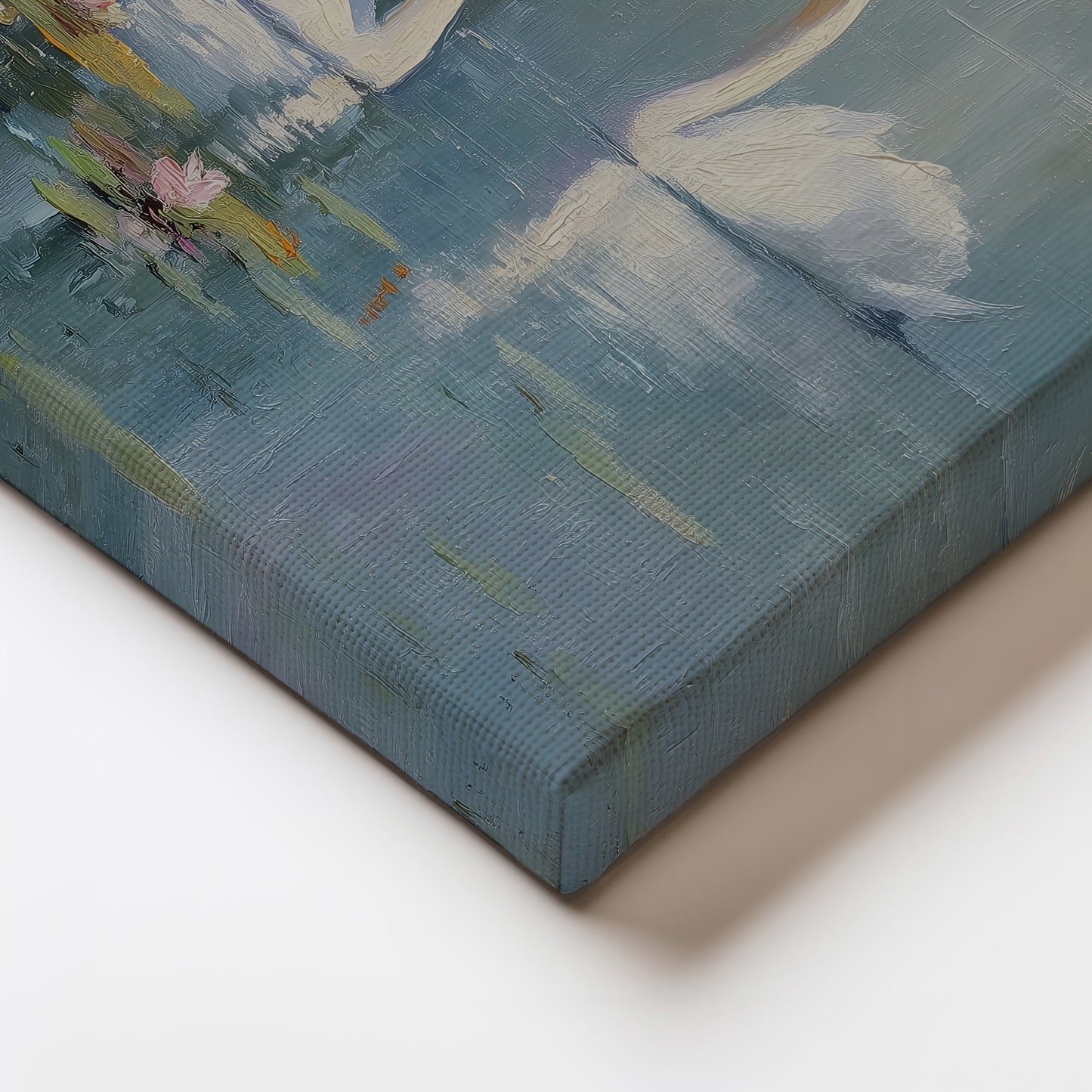 MYSTBIT ART | Swan Serenade Canvas Print Wall Art