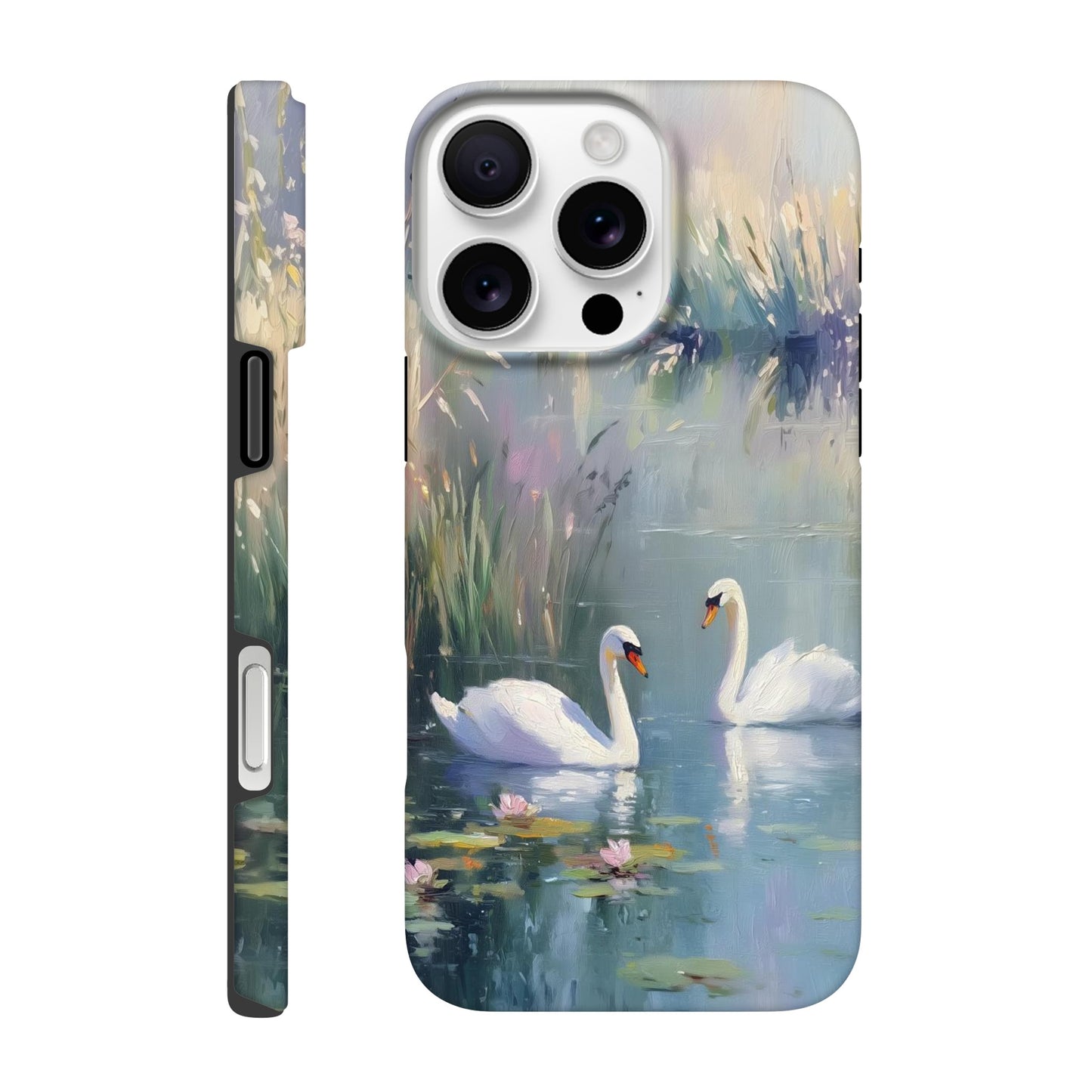 MYSTBIT ART | Swan Serenade iPhone Case-MYSTBIT ART
