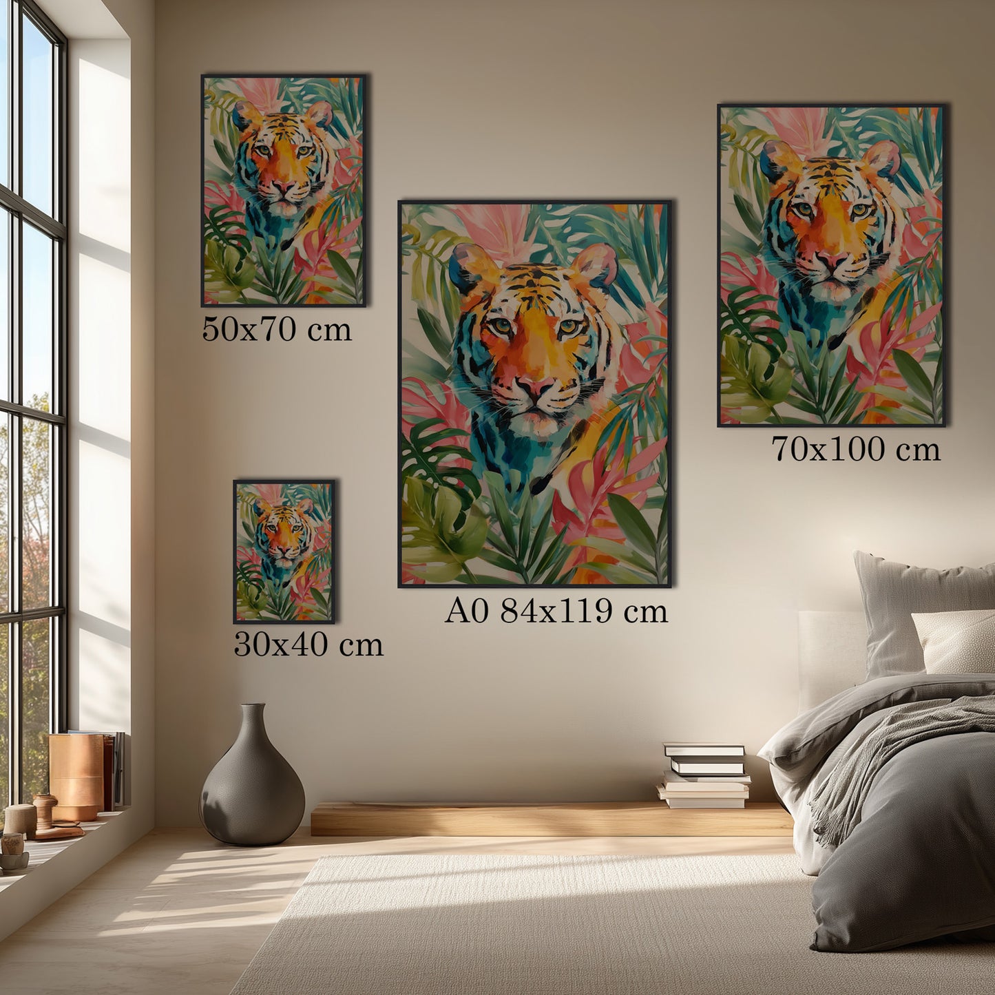 MYSTBIT ART | Tropical Tiger Eyes Art Print Wall Art