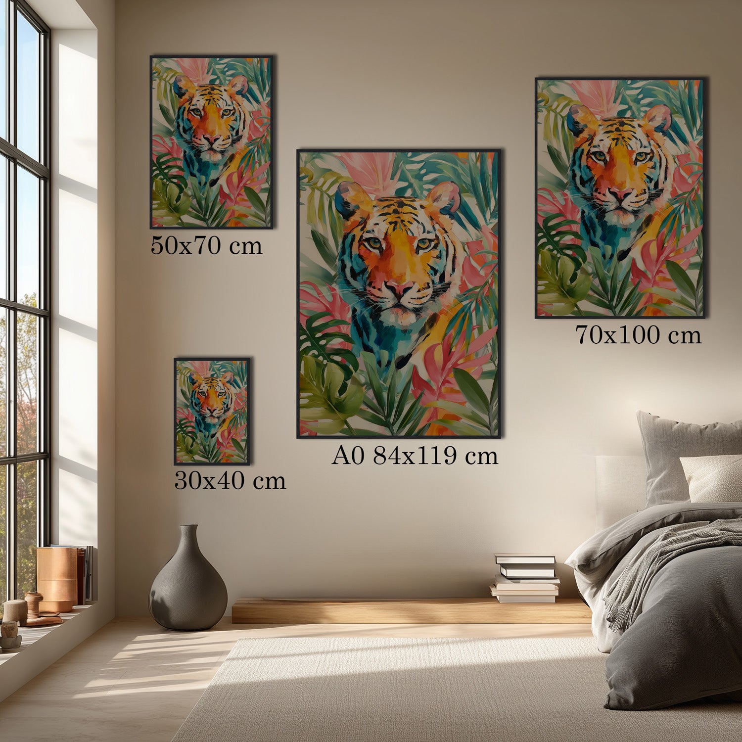MYSTBIT ART | Tropical Tiger Eyes Art Print Wall Art