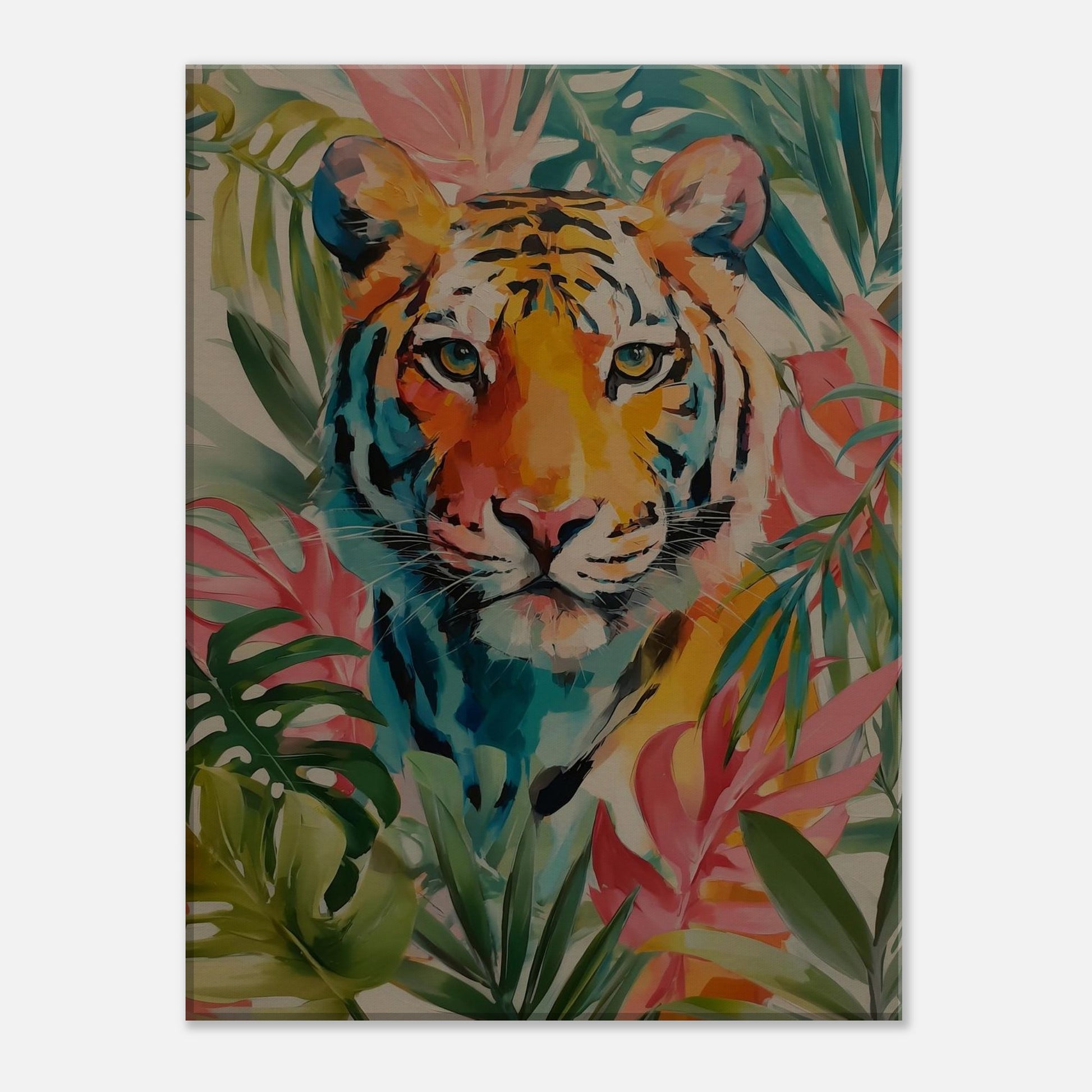 MYSTBIT ART | Tropical Tiger Eyes Canvas Print Wall Art