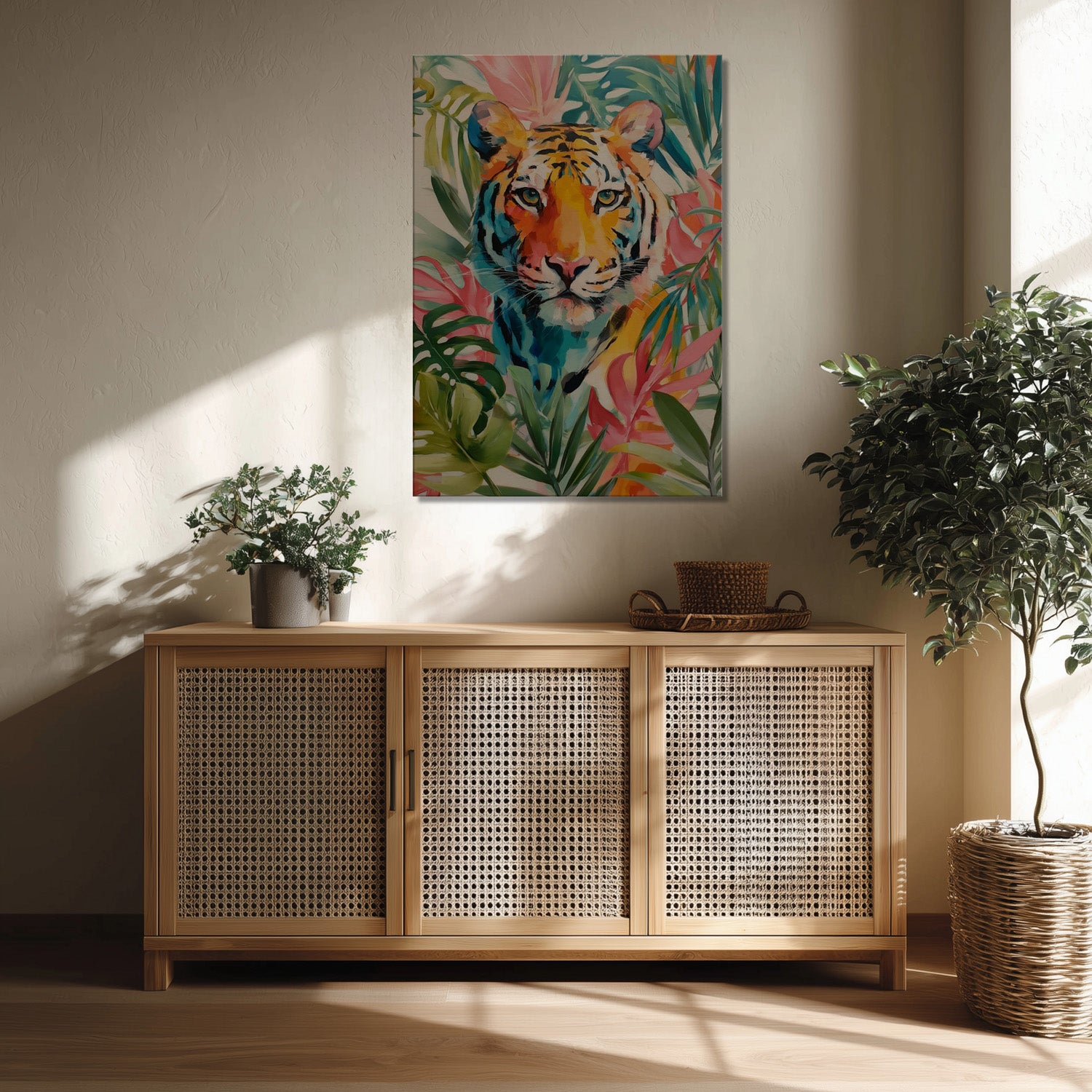 MYSTBIT ART | Tropical Tiger Eyes Canvas Print Wall Art