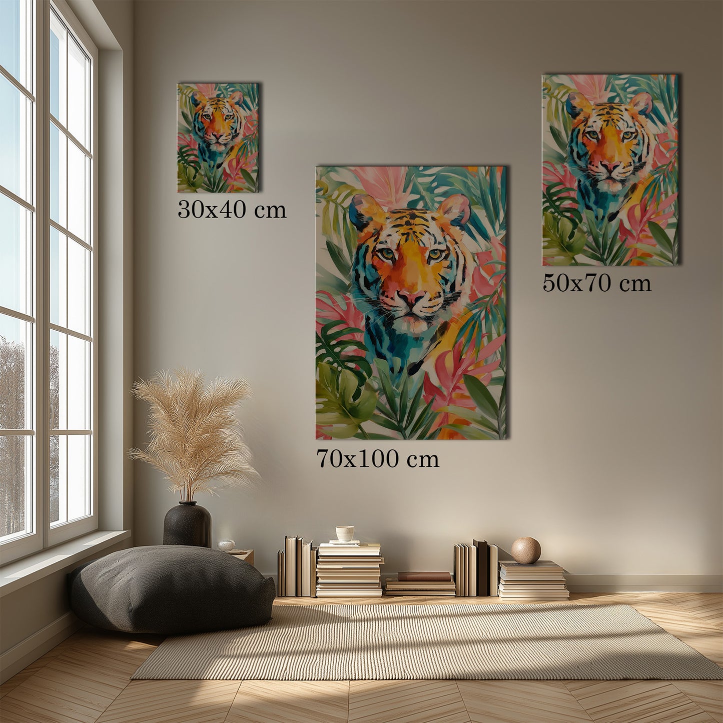 MYSTBIT ART | Tropical Tiger Eyes Canvas Print Wall Art