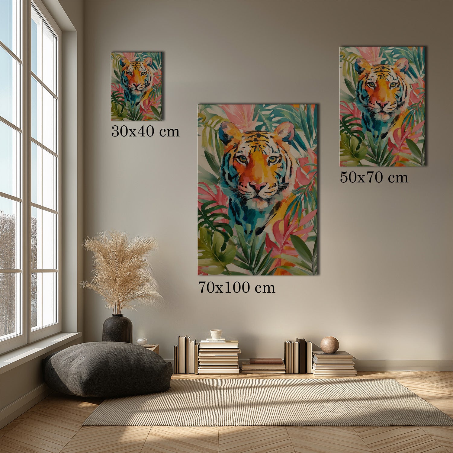 MYSTBIT ART | Tropical Tiger Eyes Canvas Print Wall Art