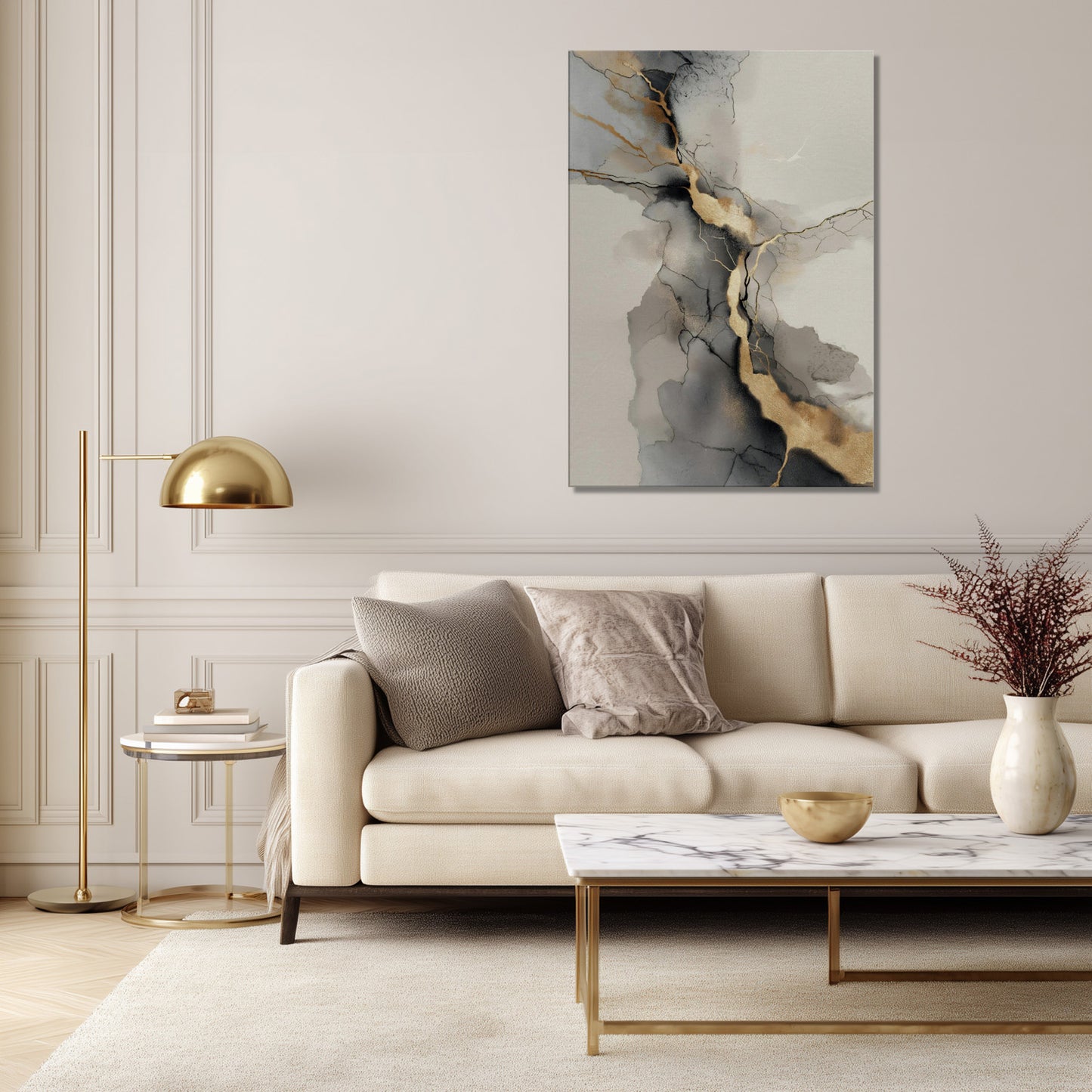 MYSTBIT ART | Veins of Gold Canvas Print Wall Art
