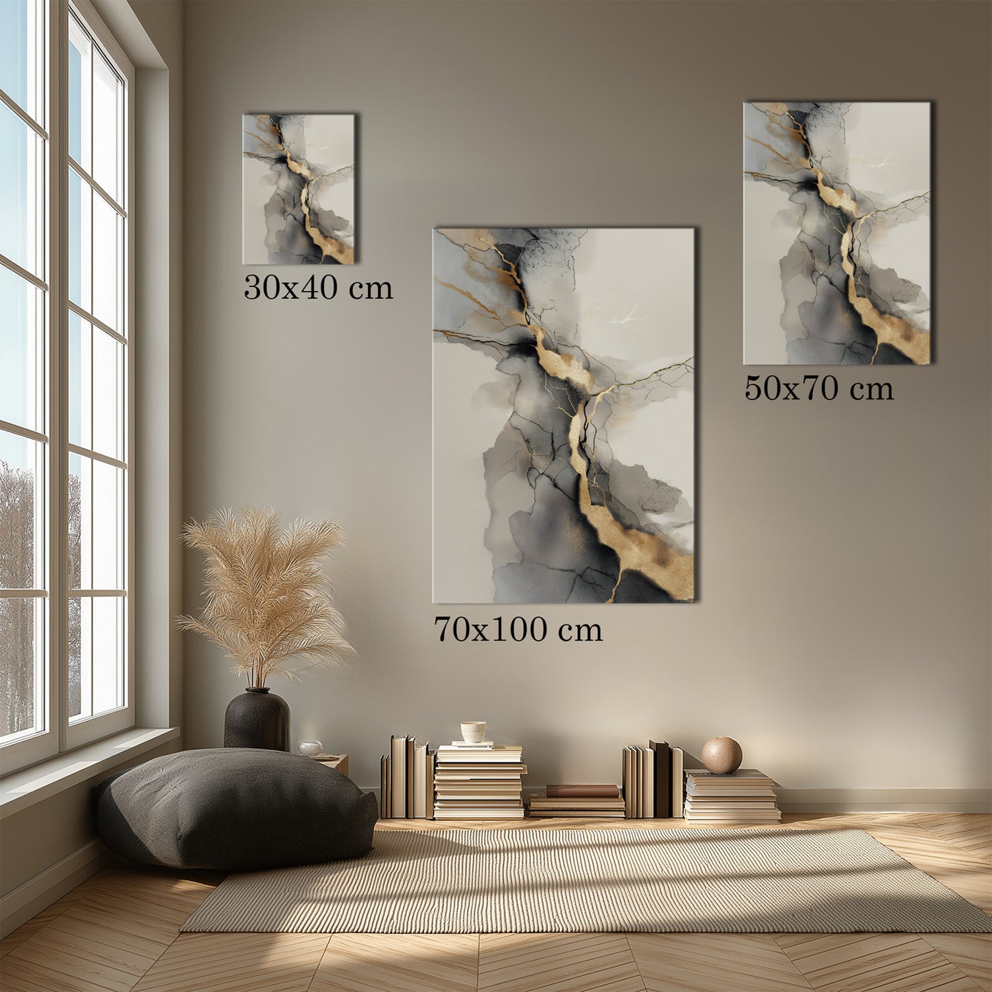 MYSTBIT ART | Veins of Gold Canvas Print Wall Art