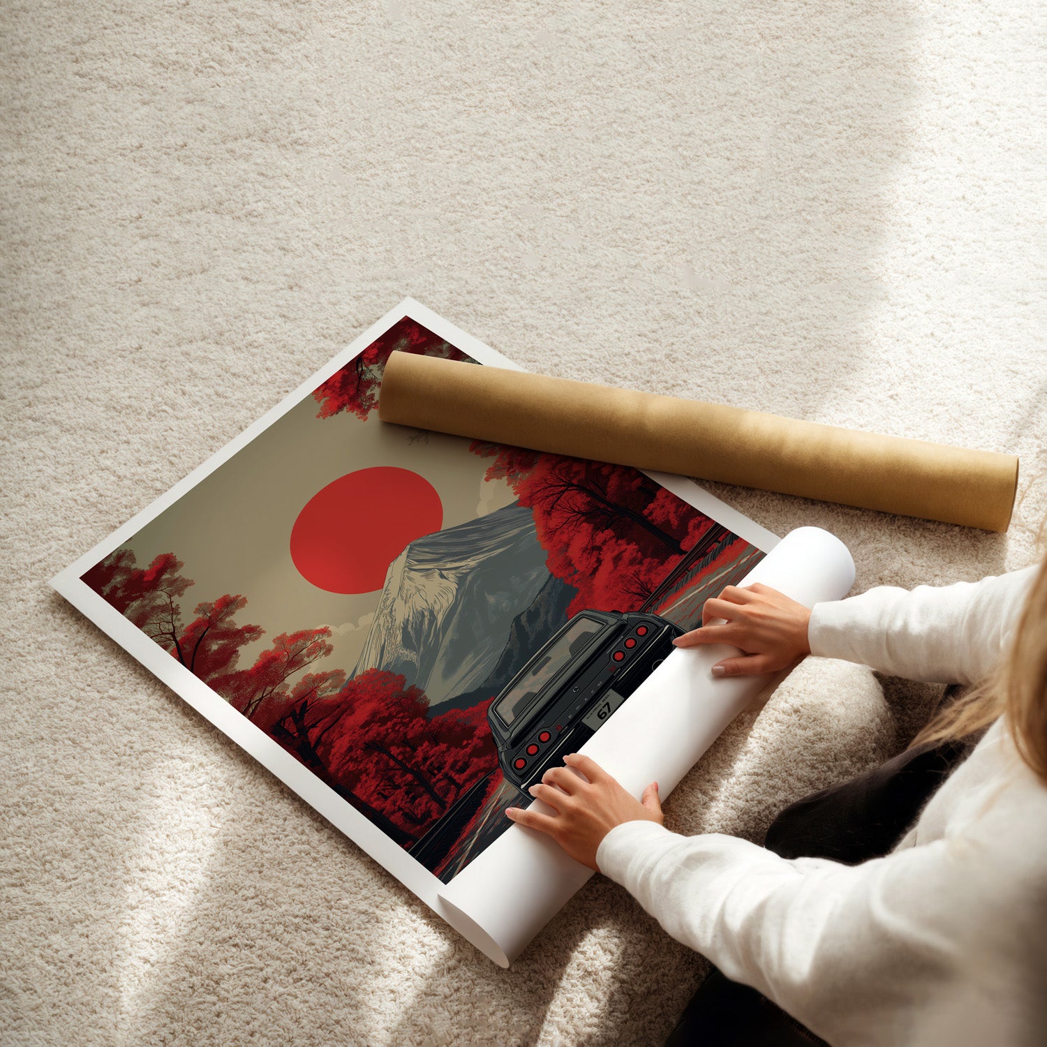MYSTBIT ART | Vintage Fuji Drive Art Print Wall Art
