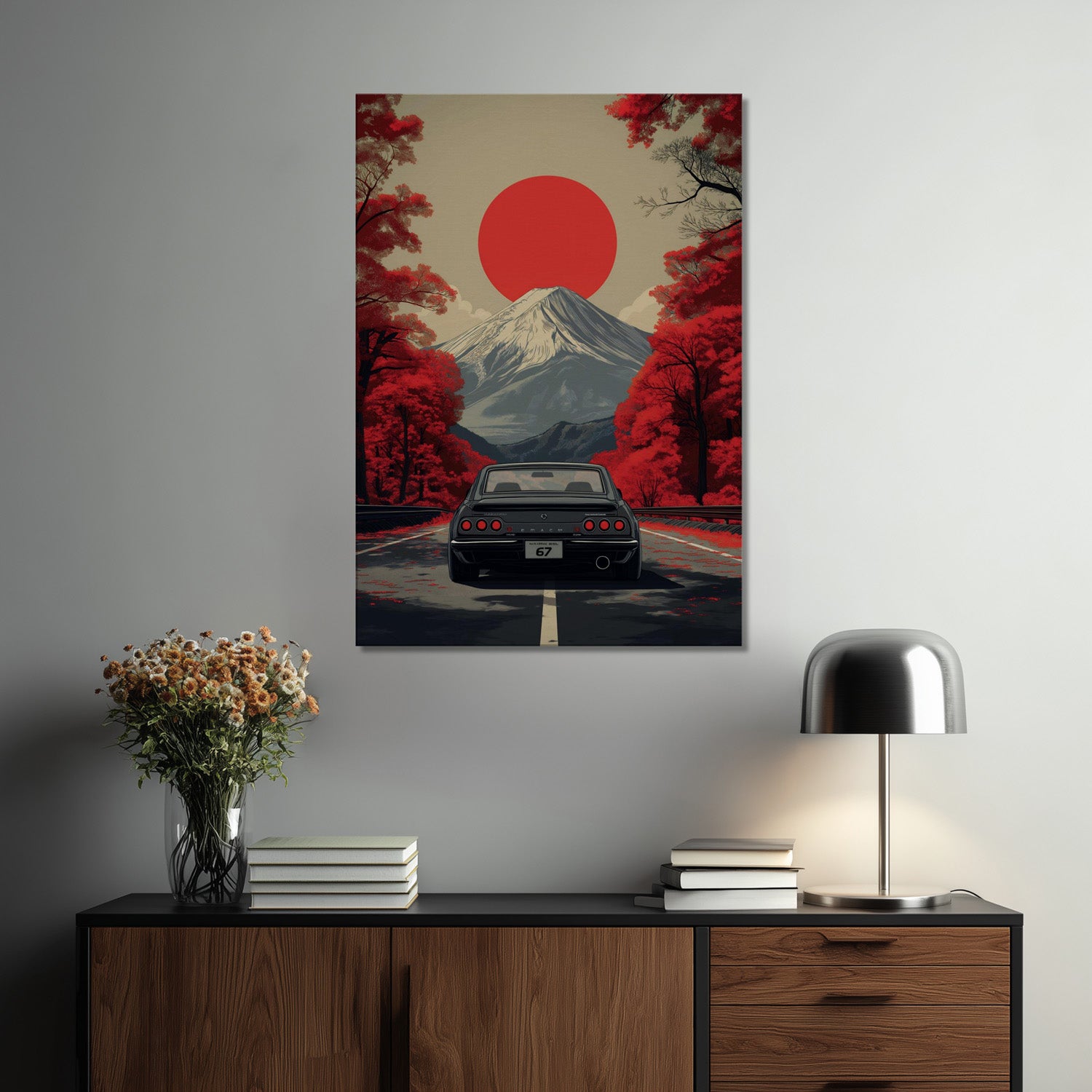 MYSTBIT ART | Vintage Fuji Drive Canvas Print Wall Art