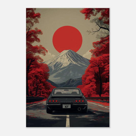 MYSTBIT ART | Vintage Fuji Drive Canvas Print Wall Art