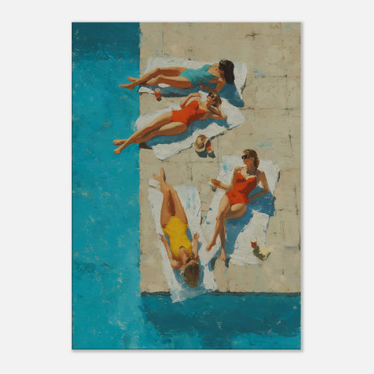 MYSTBIT ART | Vintage Pool Trio Canvas Print Wall Art